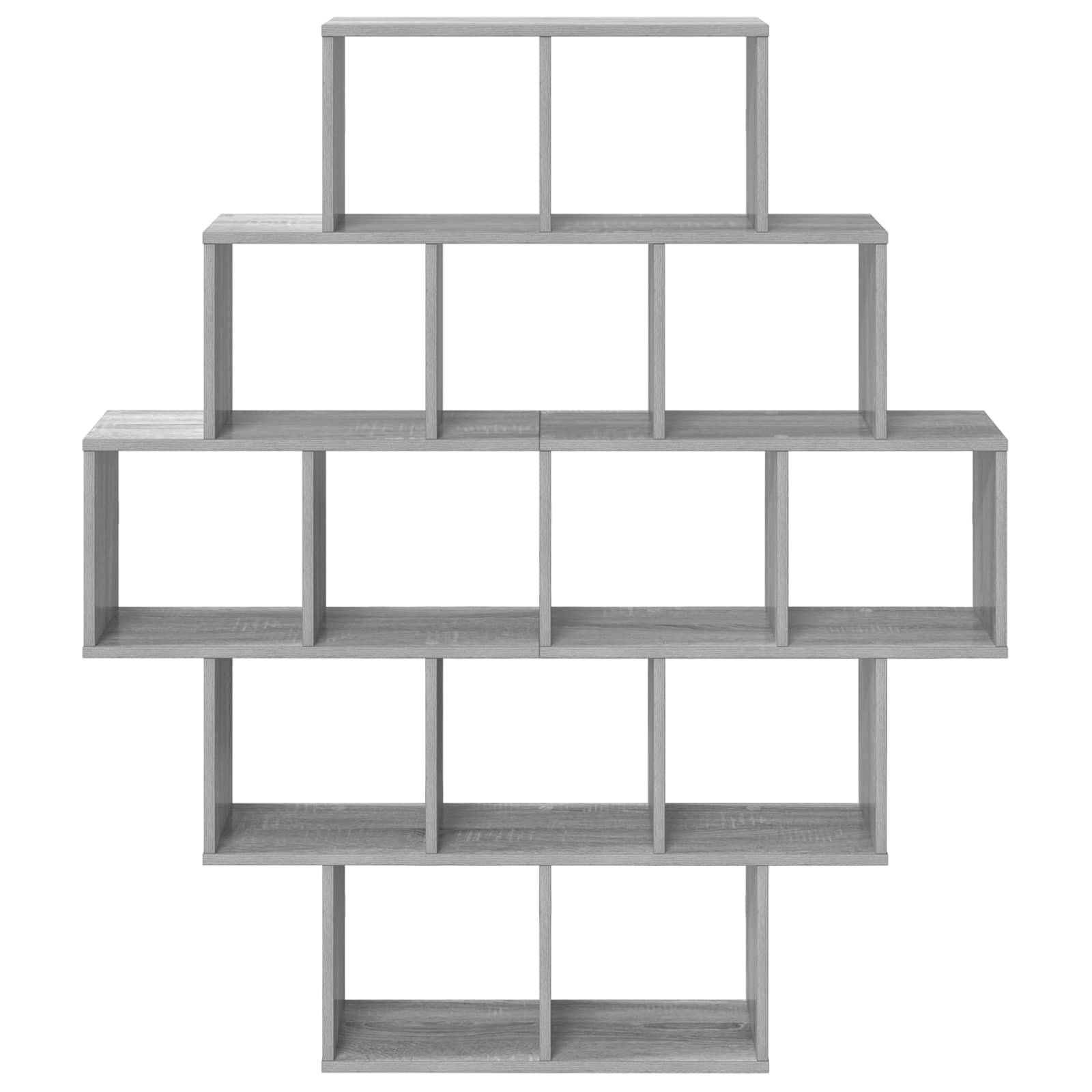 vidaXL Wandregal Sonoma-Grau 120 x 20 x 136 cm Holzwerkstoff