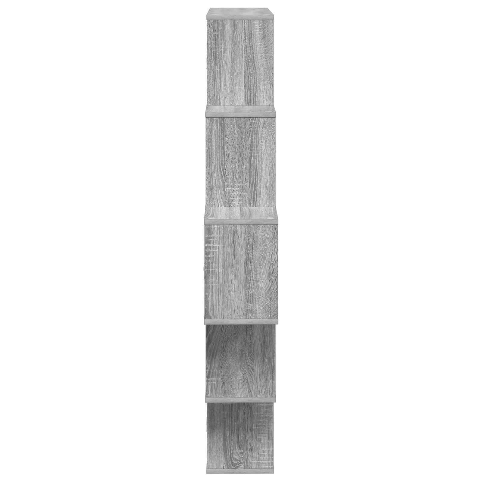 vidaXL Wandregal Sonoma-Grau 120 x 20 x 136 cm Holzwerkstoff