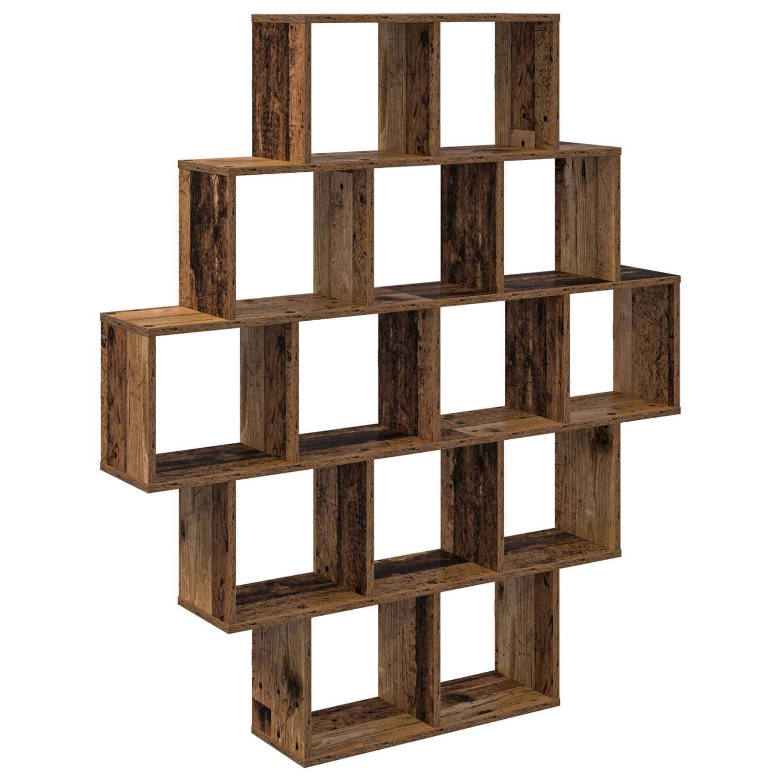 vidaXL Wandregal Altholz 120 x 20 x 136 cm Holzwerkstoff