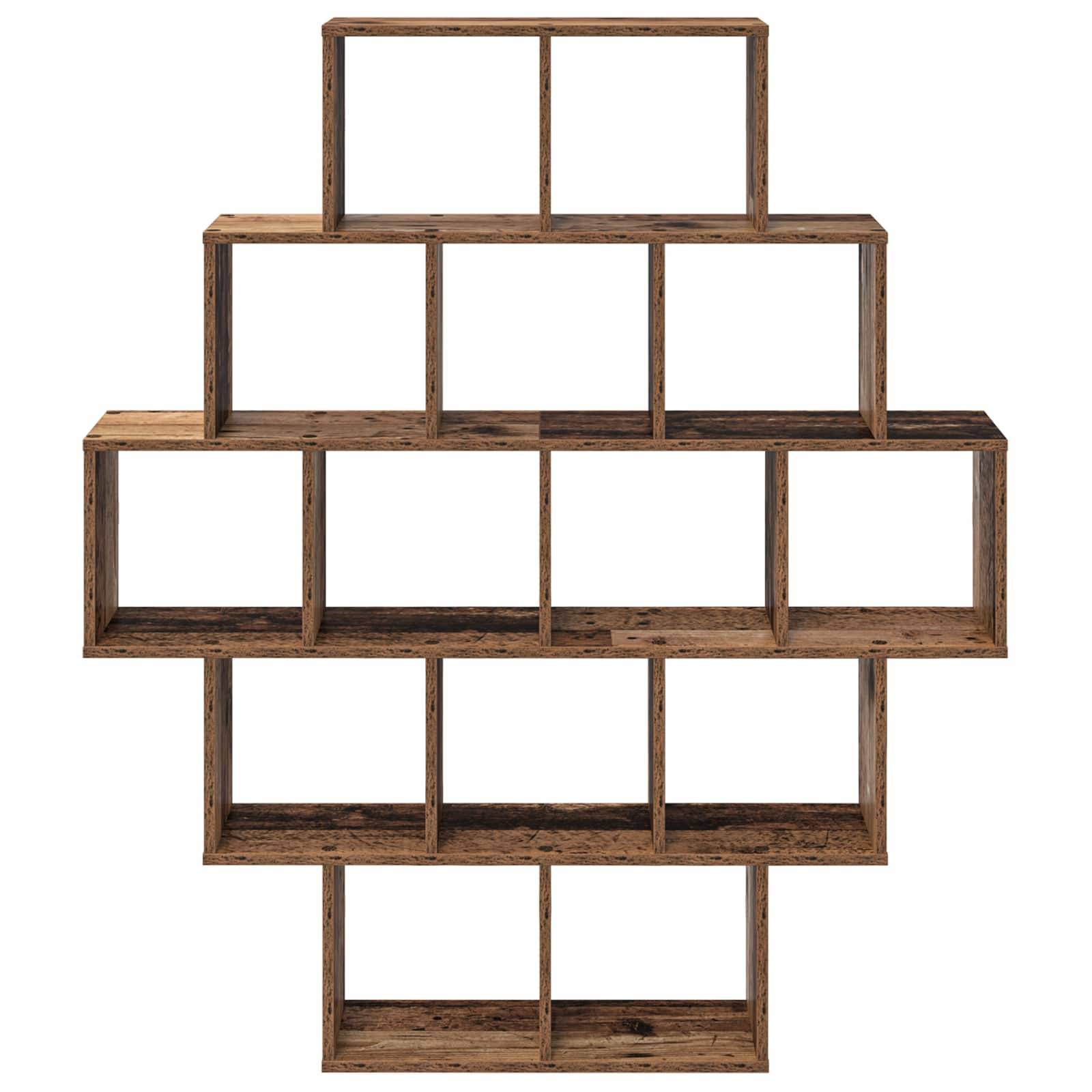 vidaXL Wandregal Altholz 120 x 20 x 136 cm Holzwerkstoff