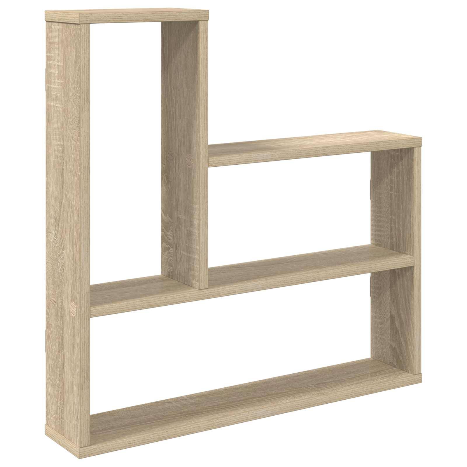 vidaXL Wandregal Sonoma-Eiche 60 x 11 x 60 cm Holzwerkstoff