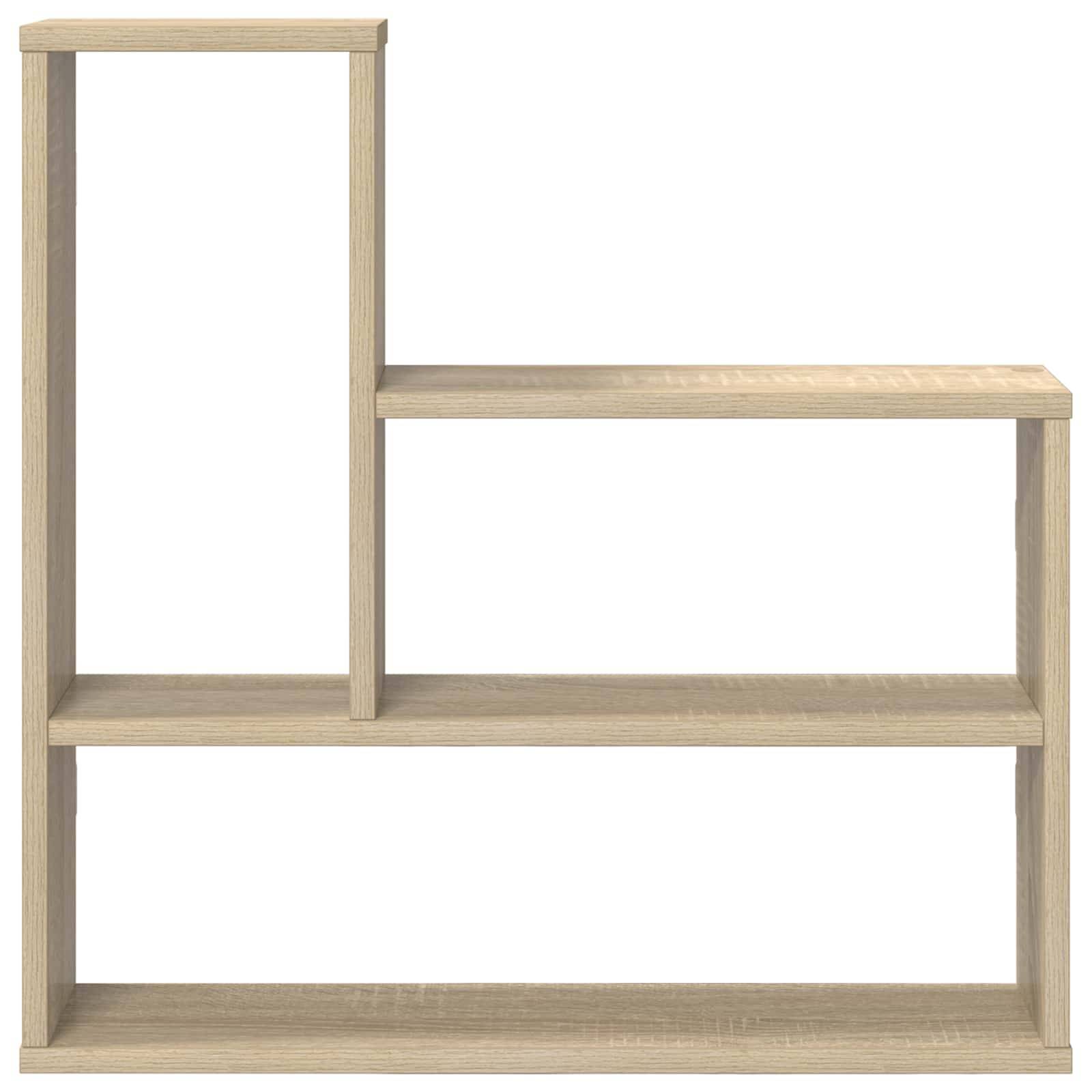 vidaXL Wandregal Sonoma-Eiche 60 x 11 x 60 cm Holzwerkstoff