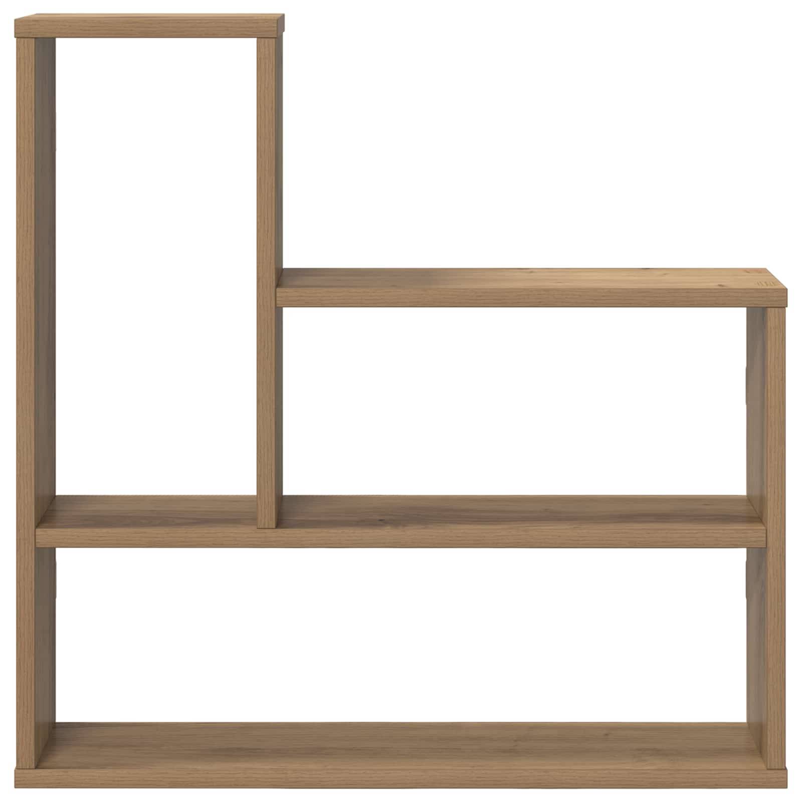 vidaXL Wandregal Artisan-Eiche 60 x 11 x 60 cm Holzwerkstoff