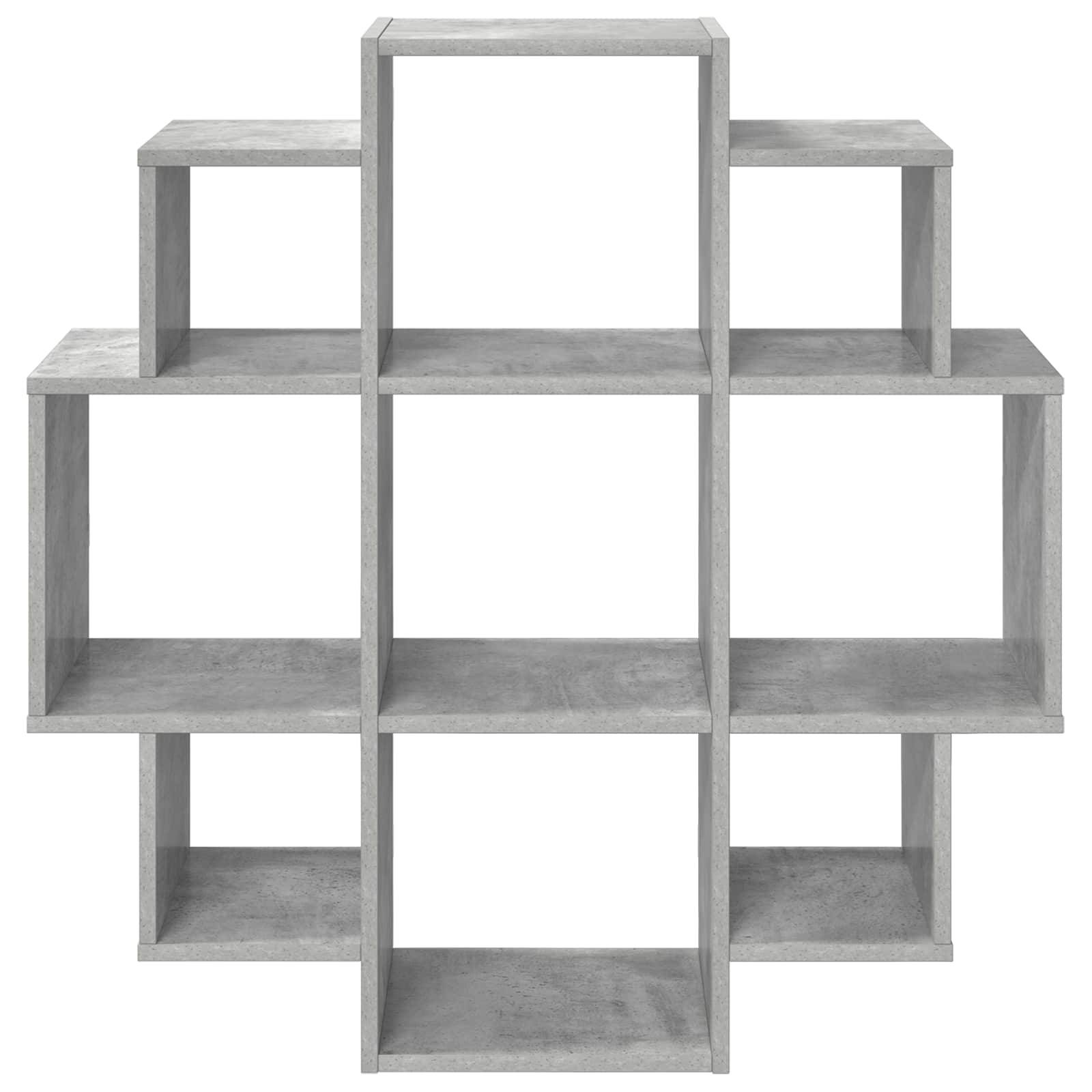 vidaXL Wandregal Betongrau 90 x 25 x 90 cm Holzwerkstoff