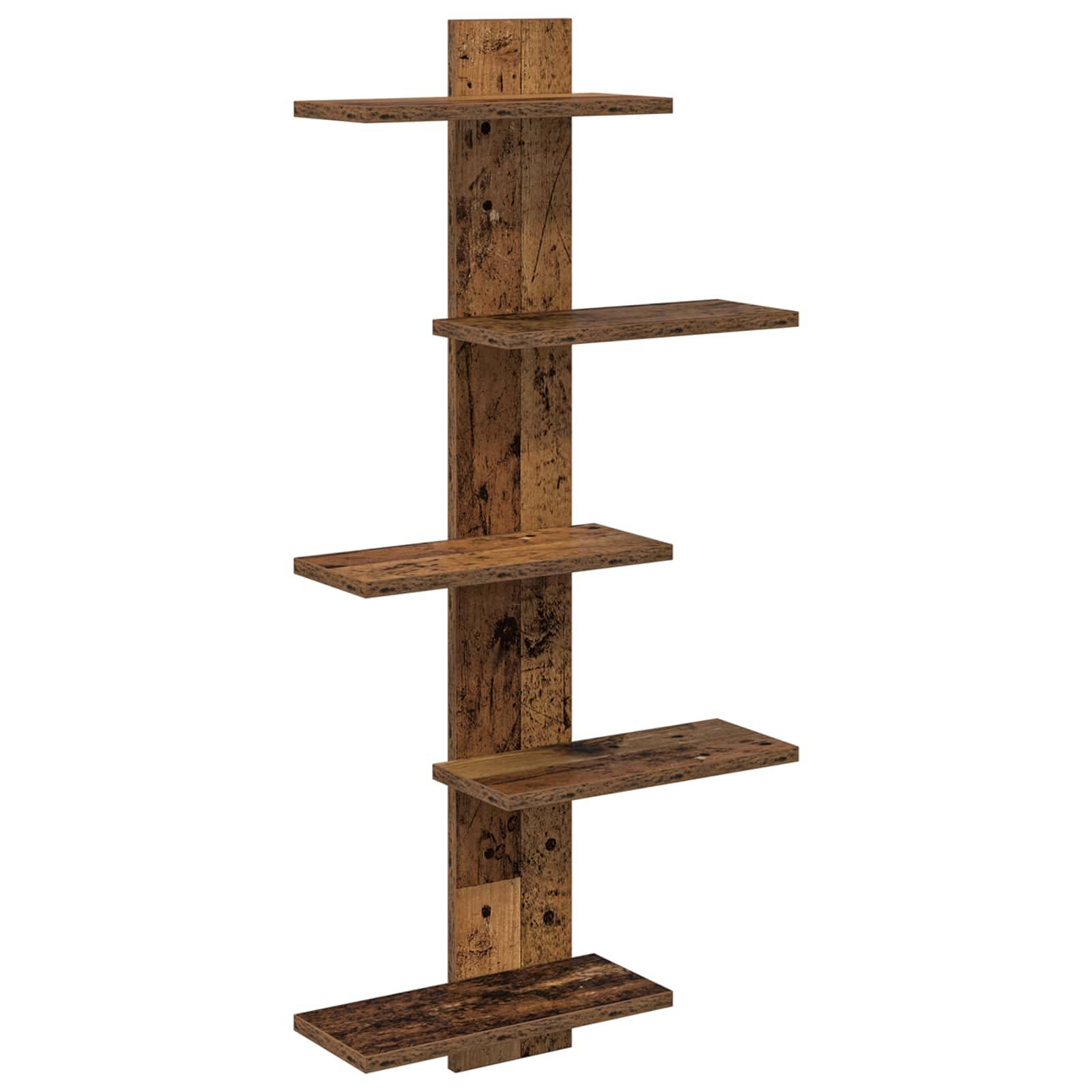 vidaXL Wandregal Altholz 48,5 x 15 x 101 cm Holzwerkstoff