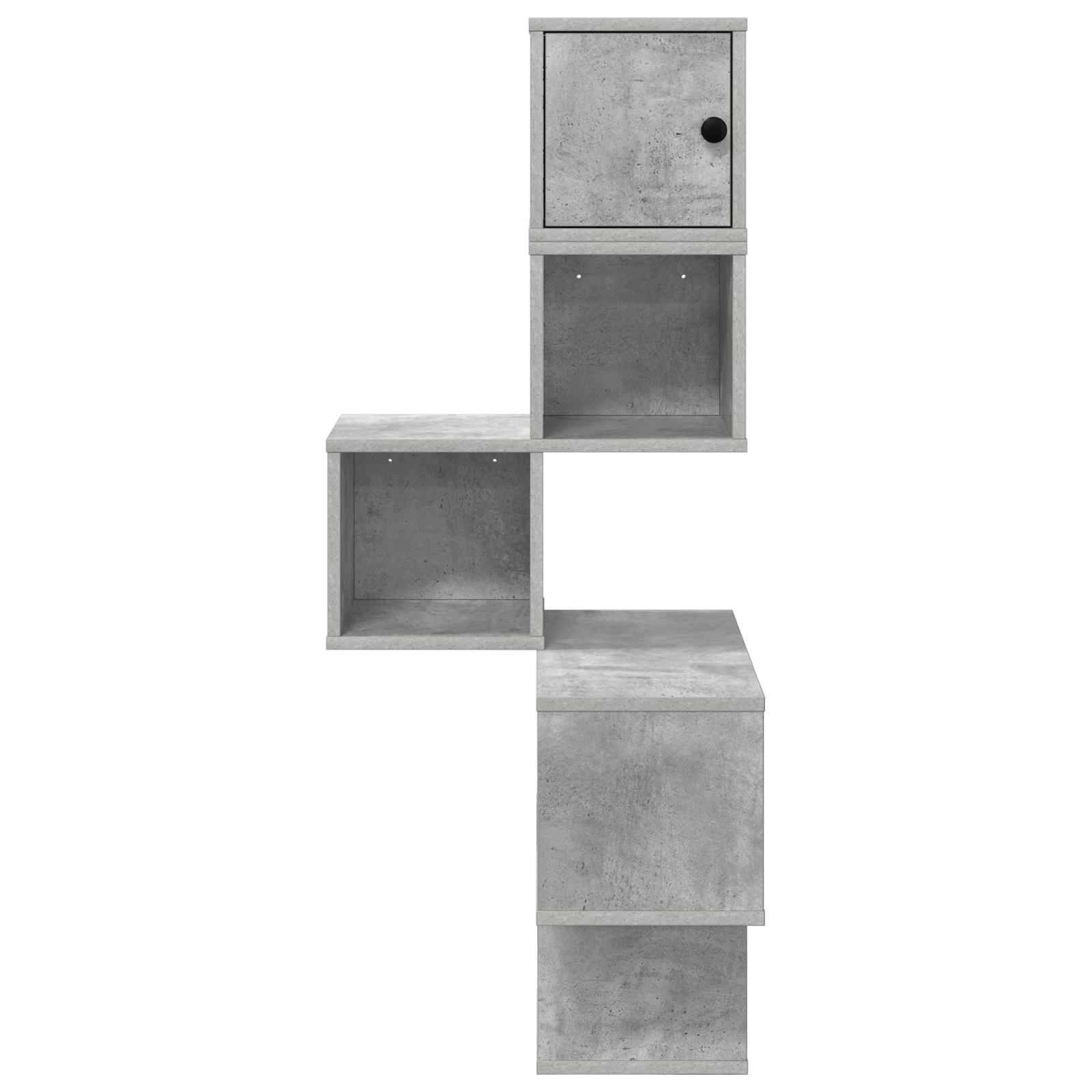 vidaXL Wand-Eckregal Betongrau 48 x 48 x 120 cm Holzwerkstoff