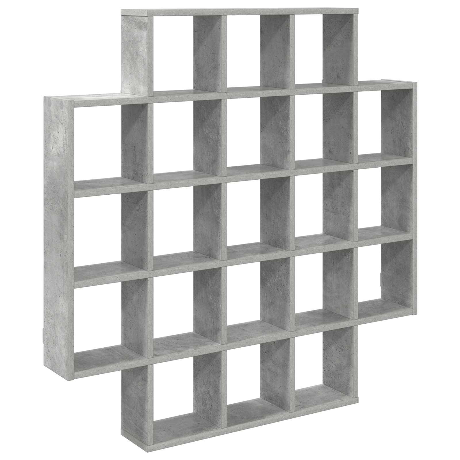 vidaXL Wandregal Betongrau 100 x 13 x 100 cm Holzwerkstoff