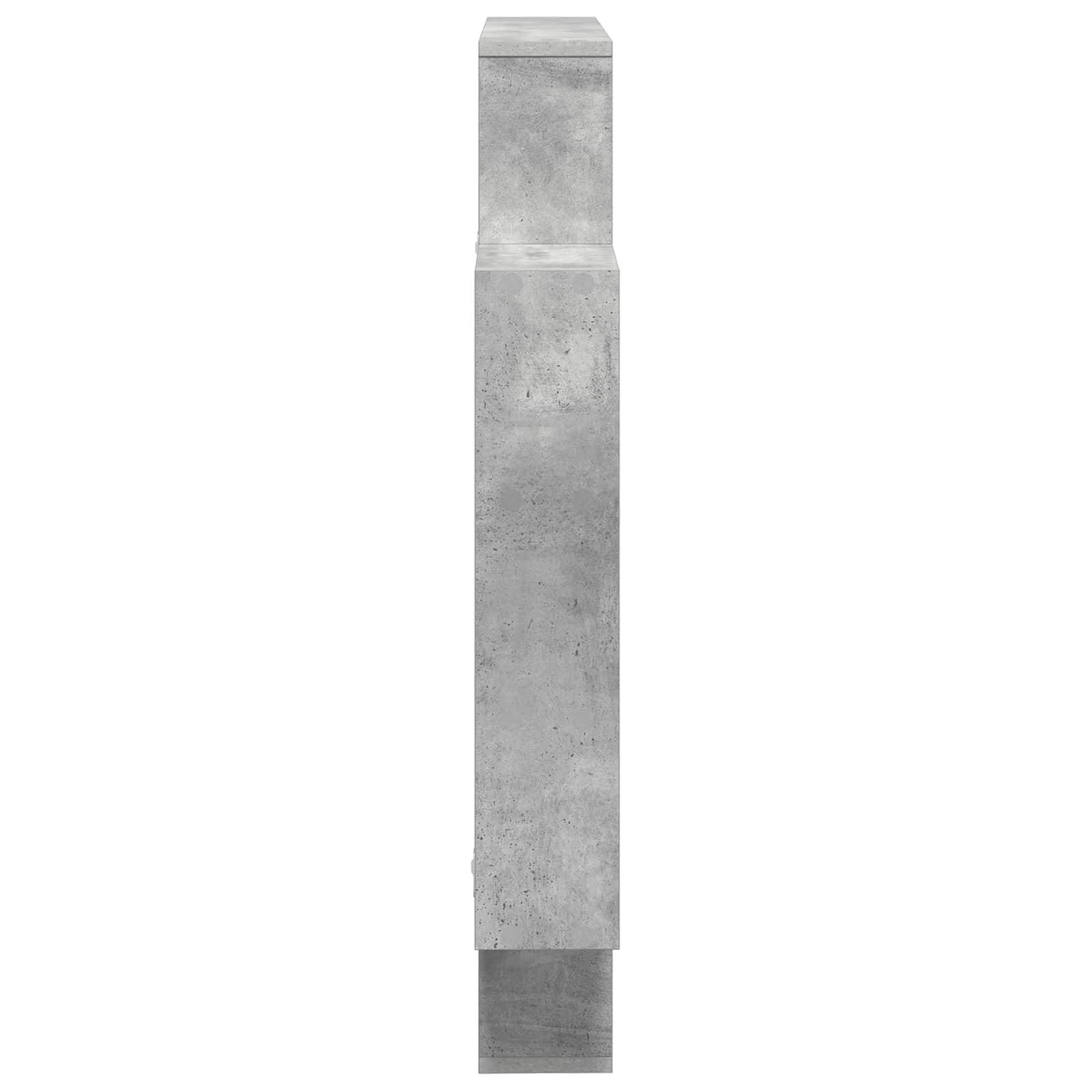 vidaXL Wandregal Betongrau 100 x 13 x 100 cm Holzwerkstoff