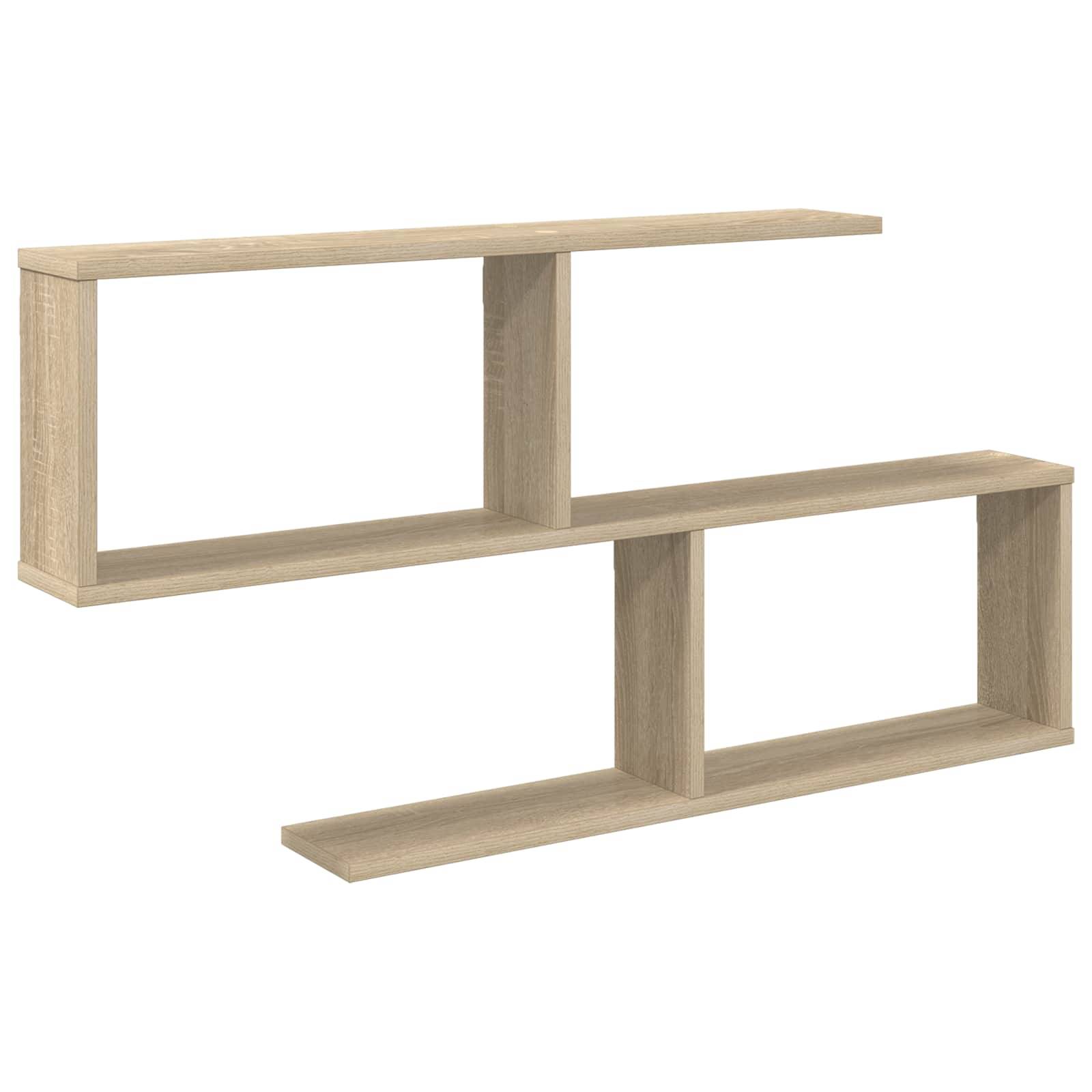 vidaXL Wandregal Sonoma-Eiche 100 x 12 x 50,5 cm Holzwerkstoff