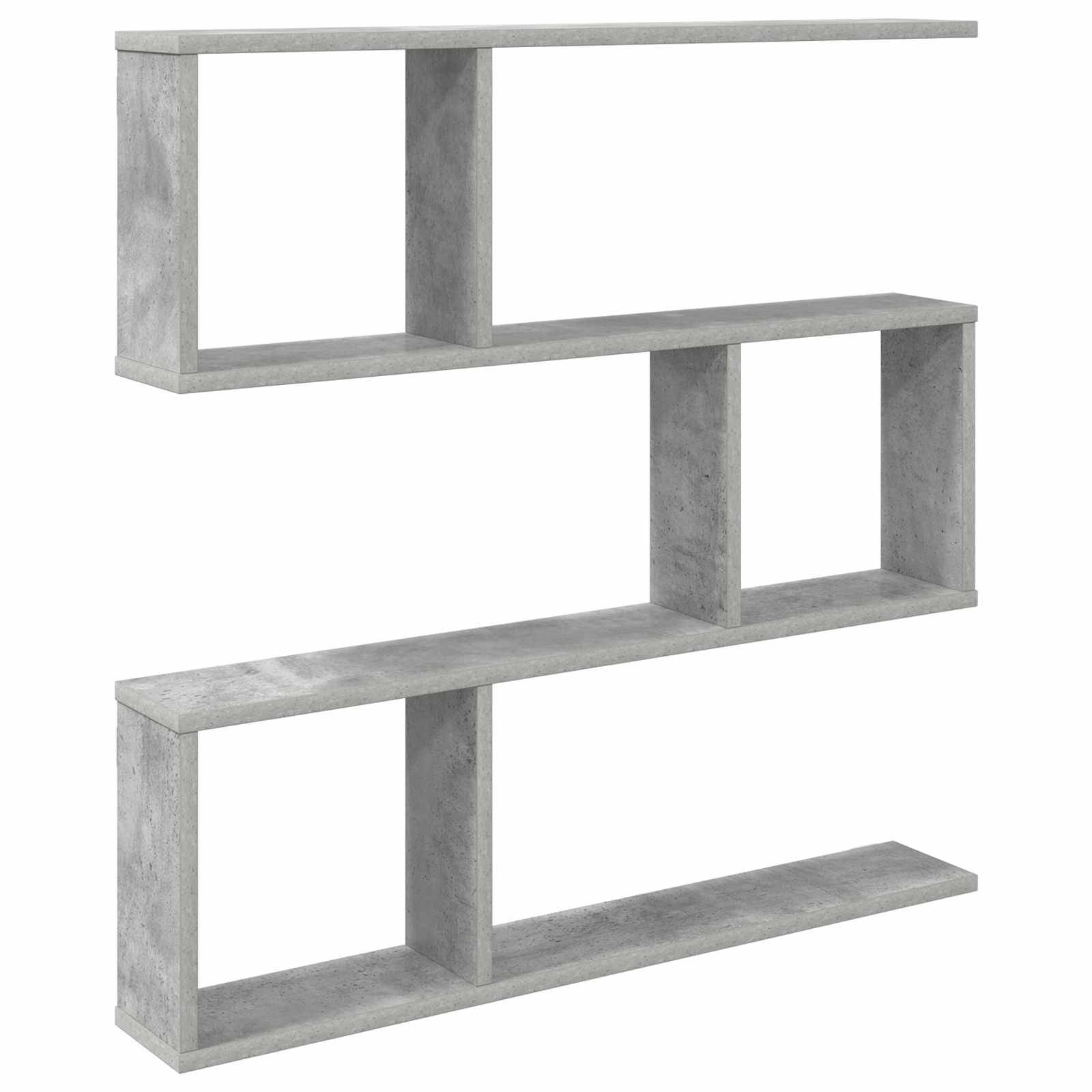 vidaXL Wandregal Betongrau 80 x 12 x 79,5 cm Holzwerkstoff