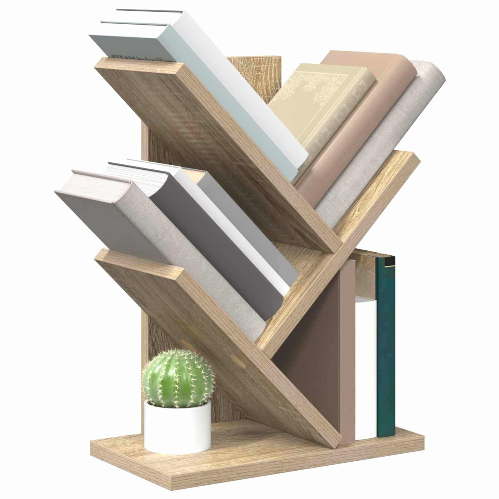 vidaXL Baumbücherregal 3-stöckig 30 x 18 x 40 cm Holzwerkstoff