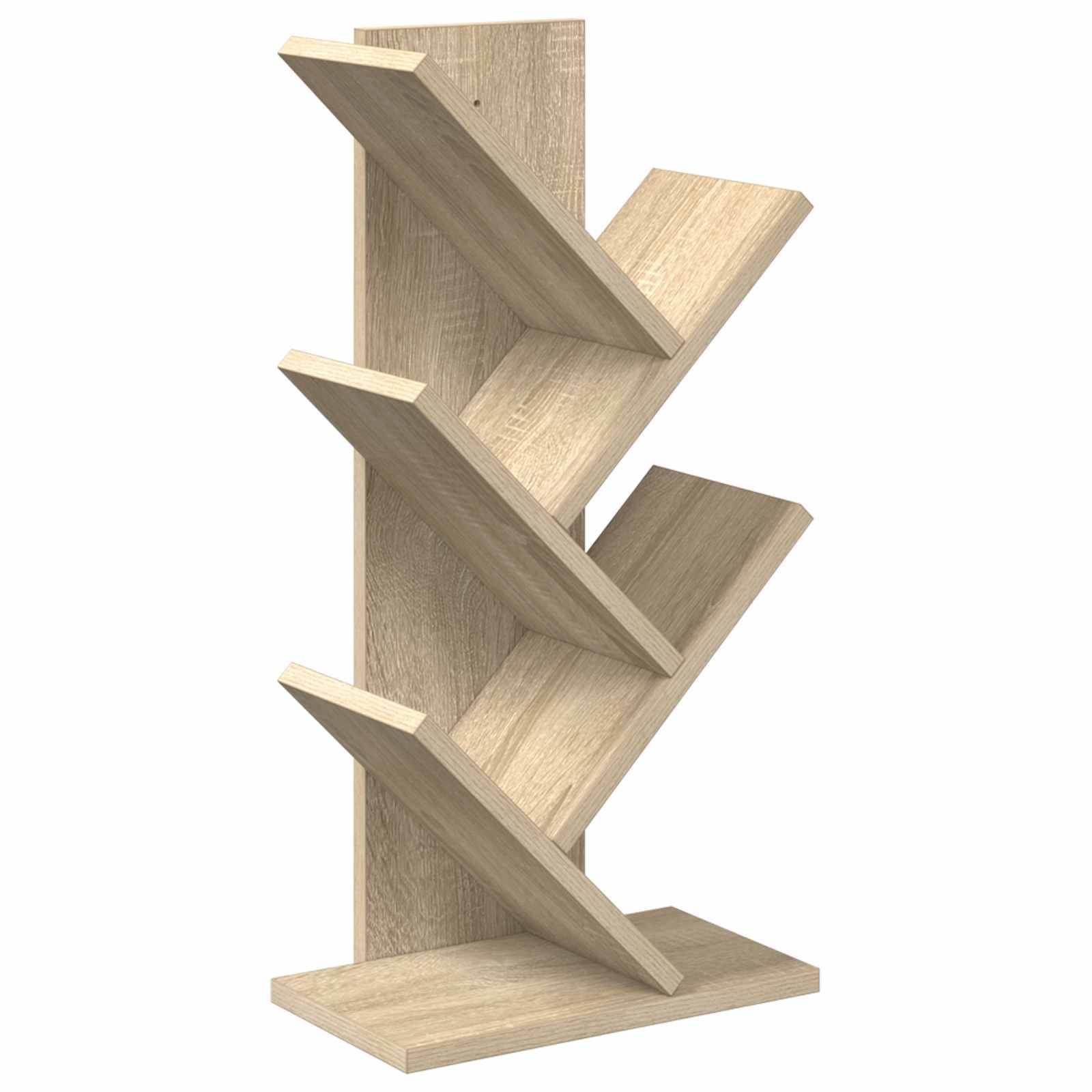 vidaXL Baumbücherregal 4-stöckig 30 x 18 x 60 cm Holzwerkstoff