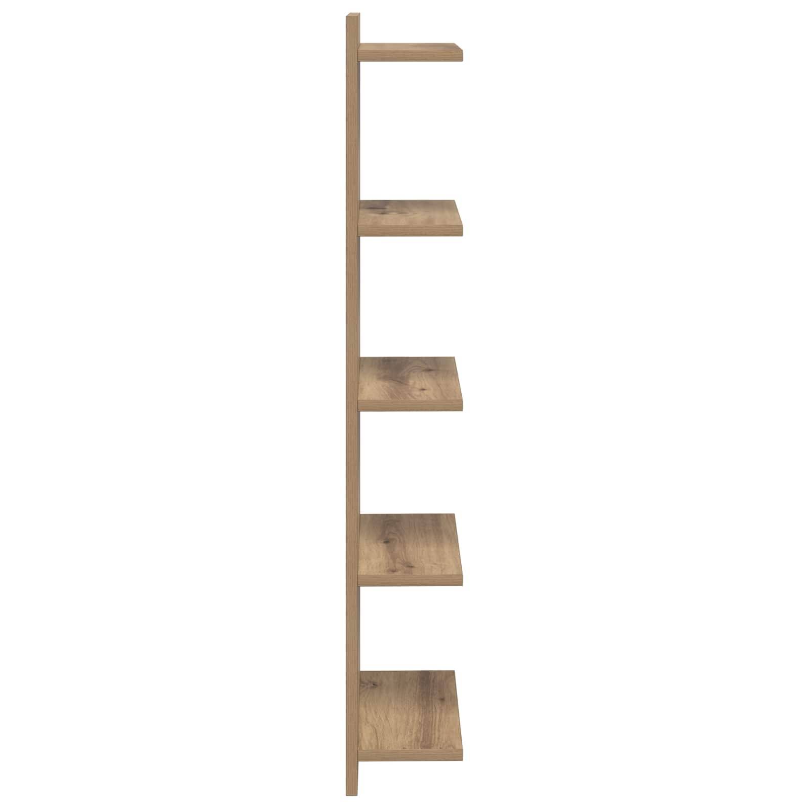 vidaXL Wandregal Artisan-Eiche 30 x 15 x 100 cm Holzwerkstoff