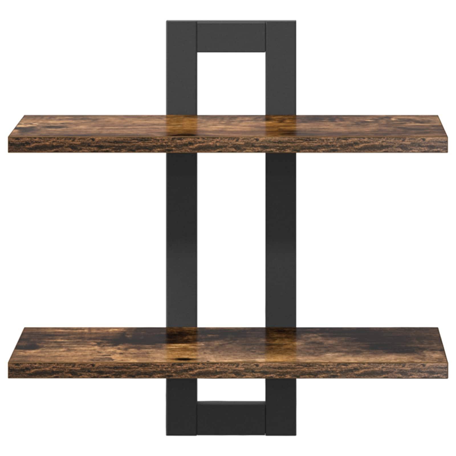 vidaXL Schweberegale Raucheiche 40 x 15 x 40 cm Holzwerkstoff