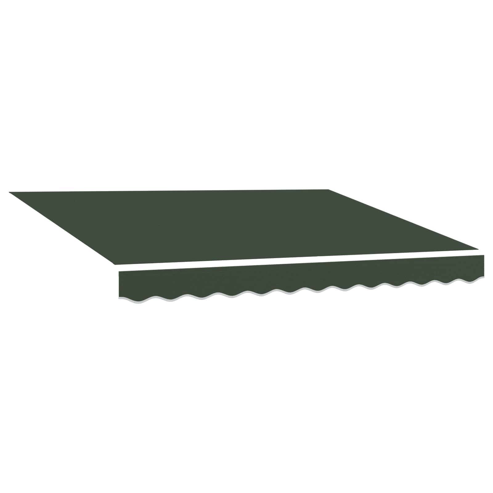 vidaXL Markisenersatzstoff Dunkelgrün 4,5 × 3 m Polyester