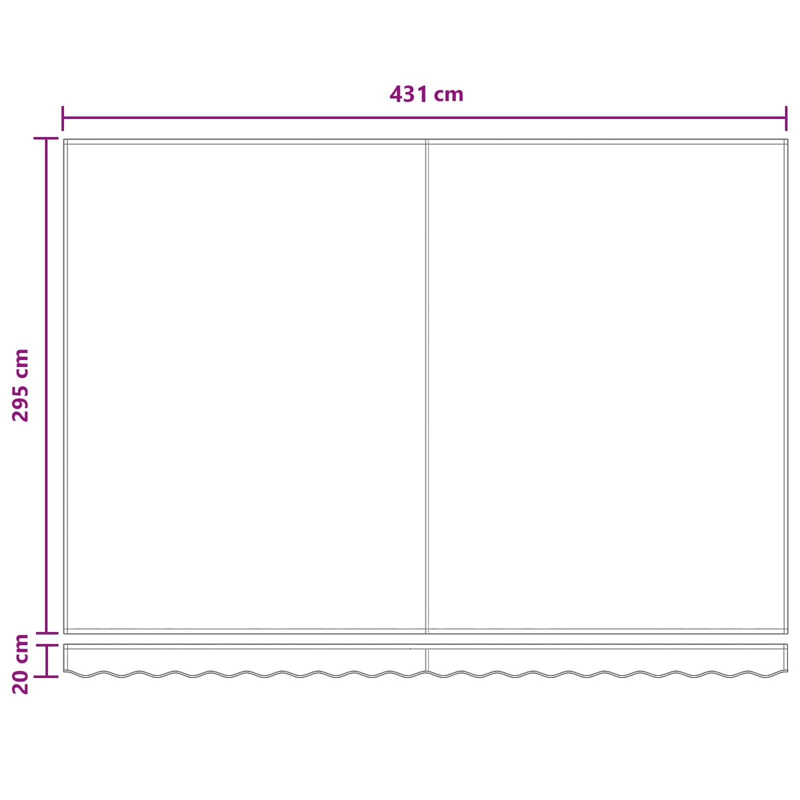 vidaXL Markisenersatzstoff Dunkelgrün 4,5 × 3 m Polyester