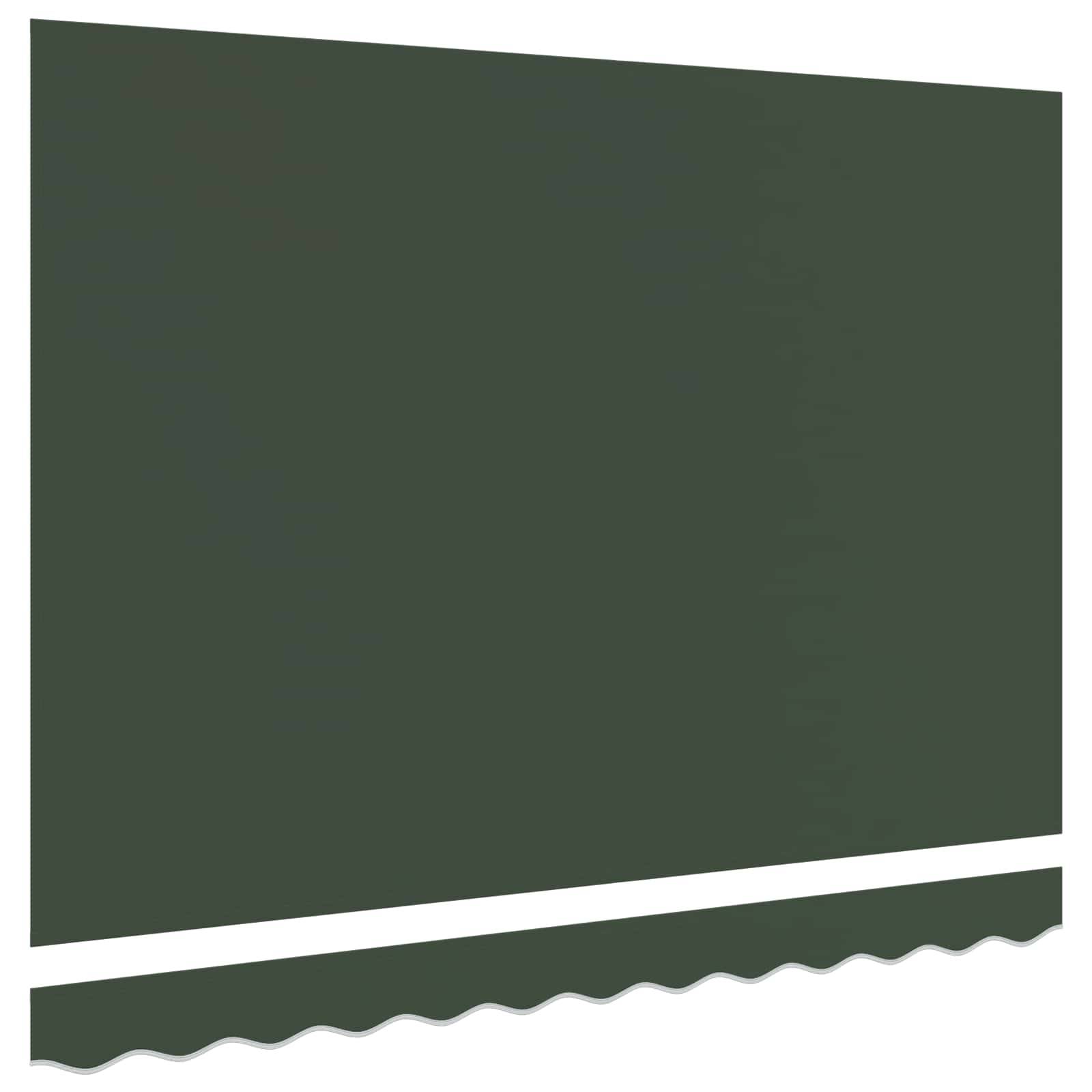 vidaXL Markisenersatzstoff Dunkelgrün 4,5 × 3 m Polyester