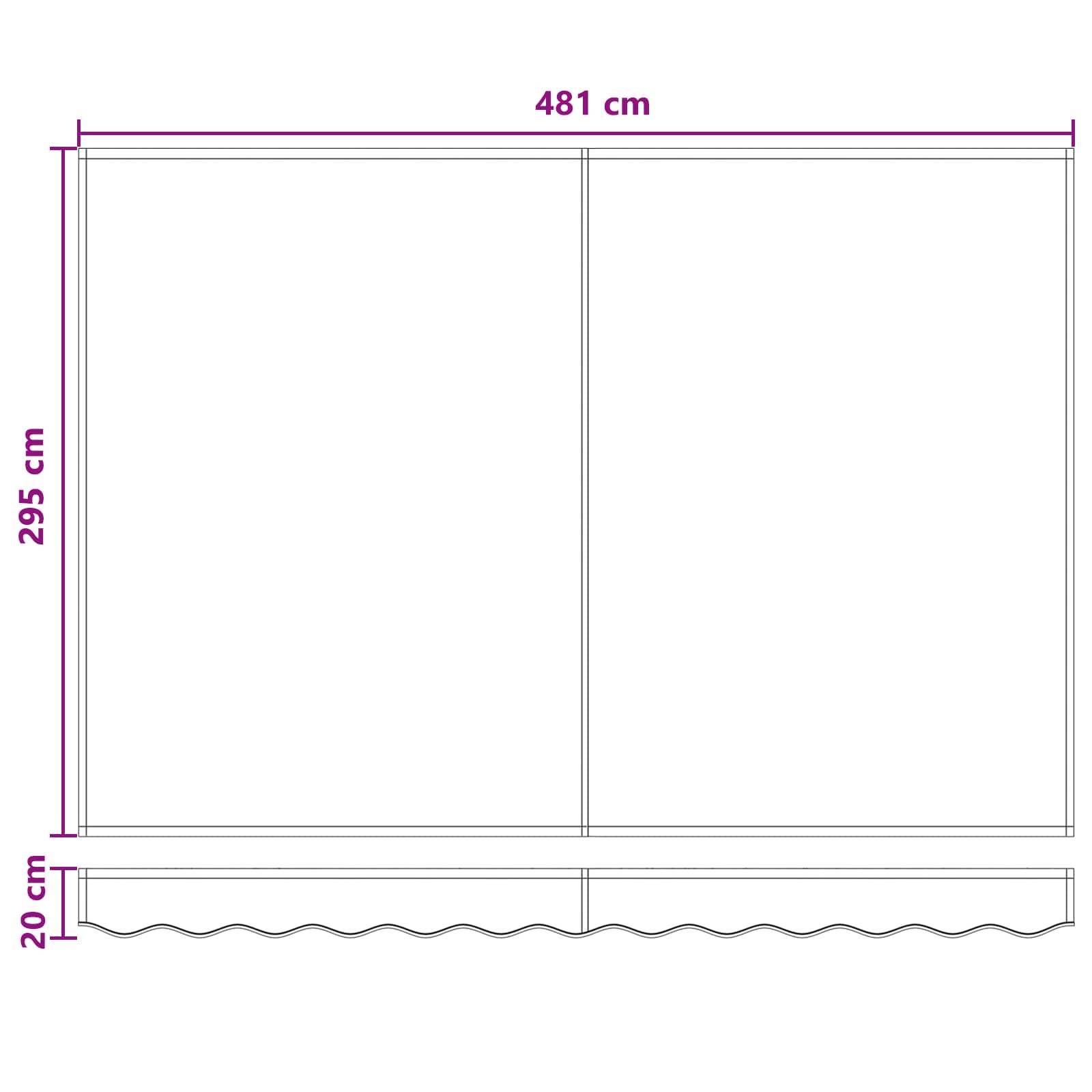 vidaXL Markisenersatzstoff Dunkelgrün 5 x 3 m Polyester
