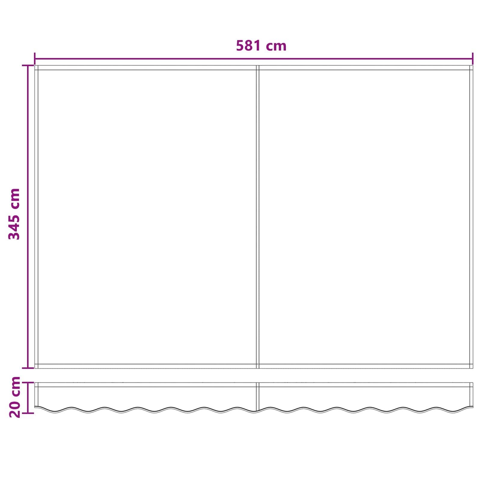 vidaXL Markisenersatzstoff Dunkelgrün 6 x 3,5 m Polyester