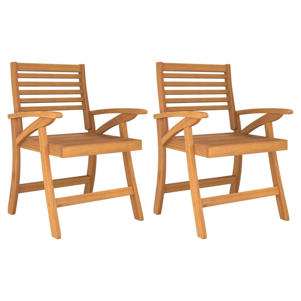 vidaXL Gartenstühle 2 Stk. 58x58x87 cm Massivholz Akazie