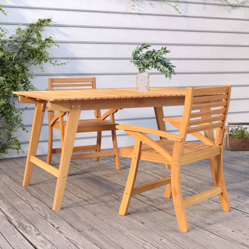 vidaXL Gartenstühle 2 Stk. 58x58x87 cm Massivholz Akazie