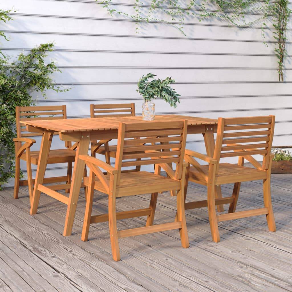 vidaXL Gartenstühle 4 Stk. 58x58x87 cm Massivholz Akazie