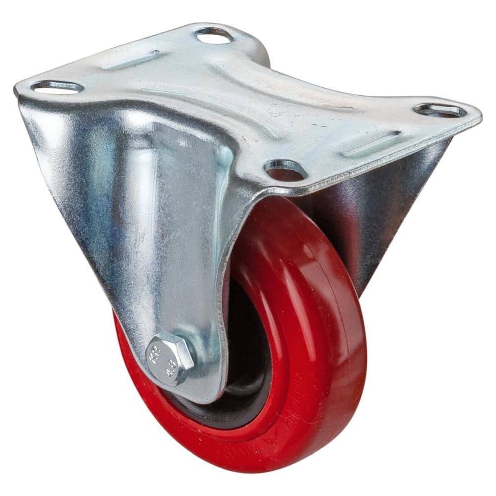 Transport-Bockrolle - Silikon-Rad - Rad-Ø 80 mm - Bauhöhe 106 mm - Tragkraft 80 kg - Preis per Stück