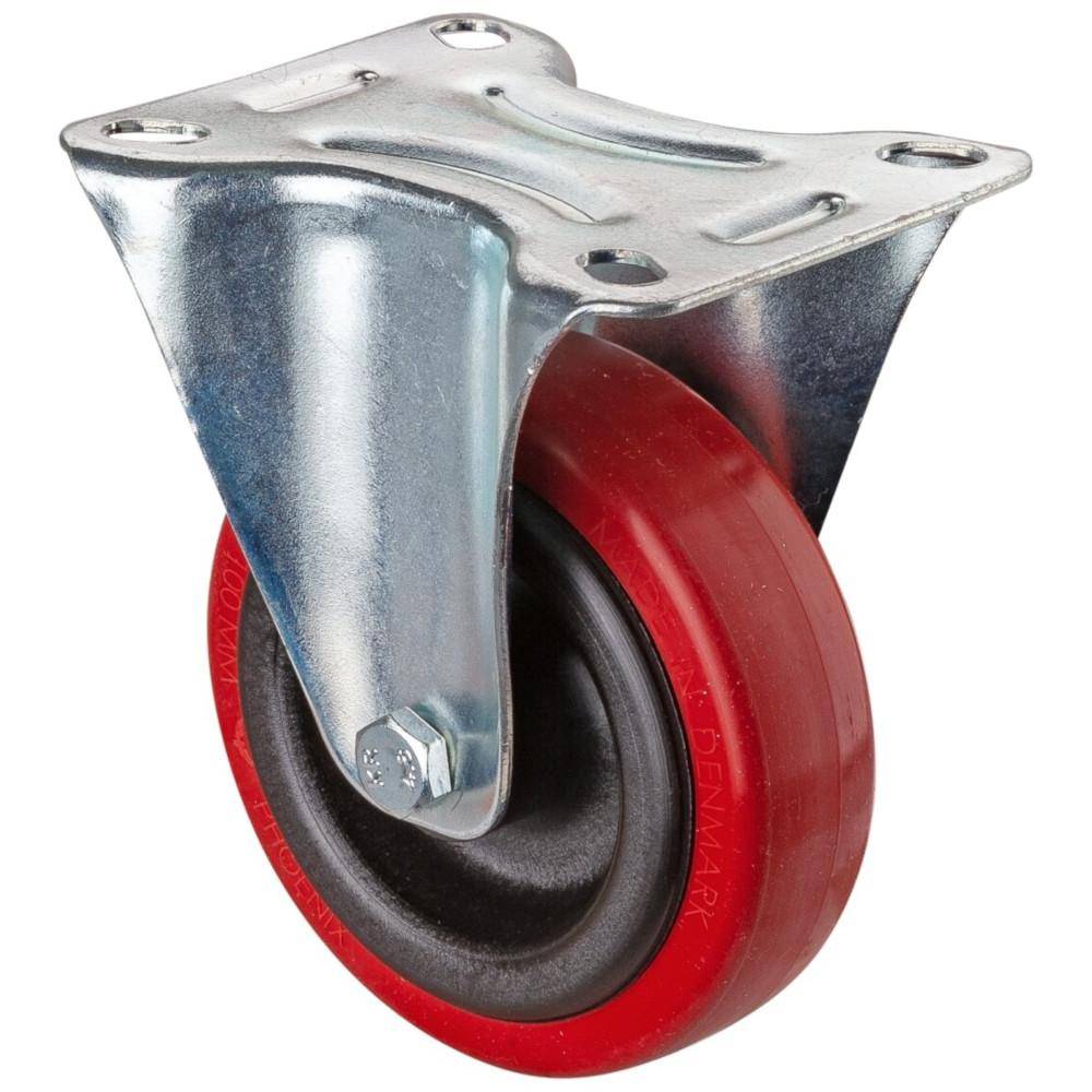 Transport-Bockrolle - Silikon-Rad - Rad-Ø 100 mm - Bauhöhe 128 mm - Tragkraft 100 kg - Preis per Stück
