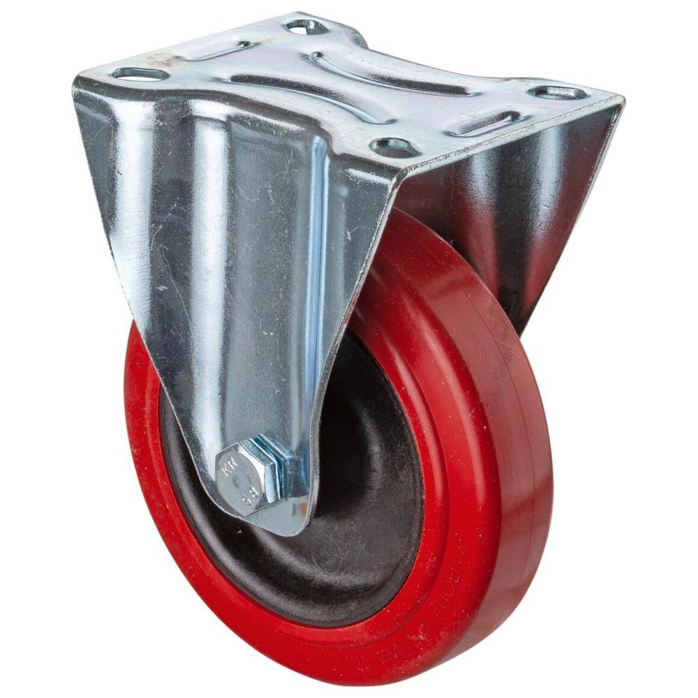 Transport-Bockrolle - Silikon-Rad - Rad-Ø 125 mm - Bauhöhe 154,5 mm - Tragkraft 130 kg - Preis per Stück