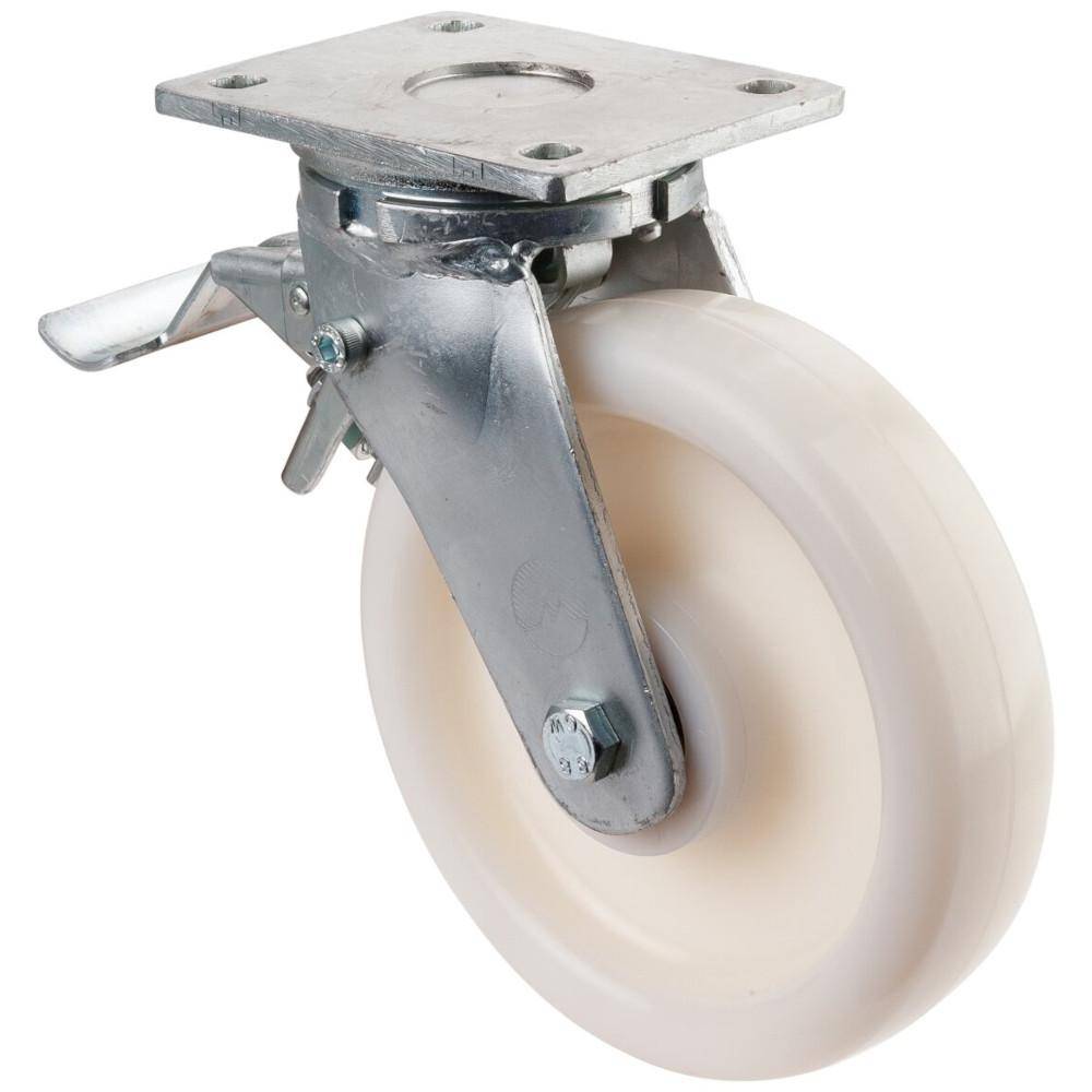 Schwerlast-Lenkrolle mit Totalfeststeller - Polyamid-Rad - Rad-Ø 200 mm - Bauhöhe 245 mm - Tragkraft 1200 kg - Preis per Stück