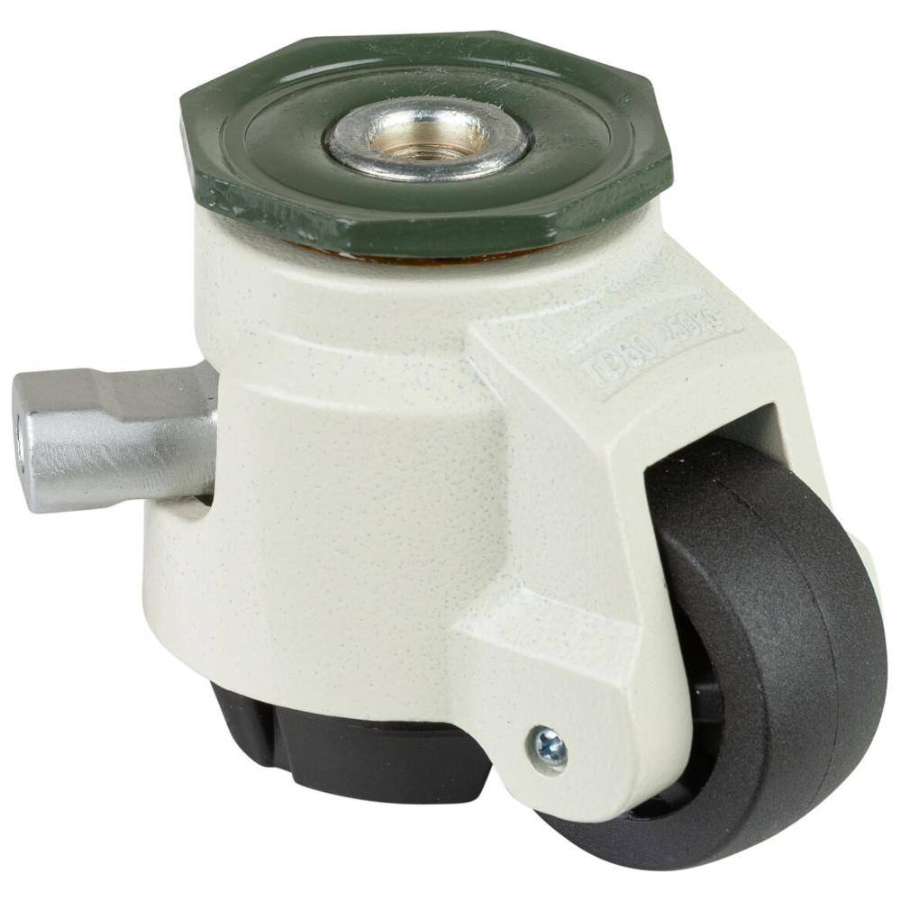 Heberolle mit Feststeller - Rückenloch - Polyamid-Rad - Rad-Ø 50 mm - Bauhöhe 85 mm - Tragkraft 250 kg - Preis per Stück