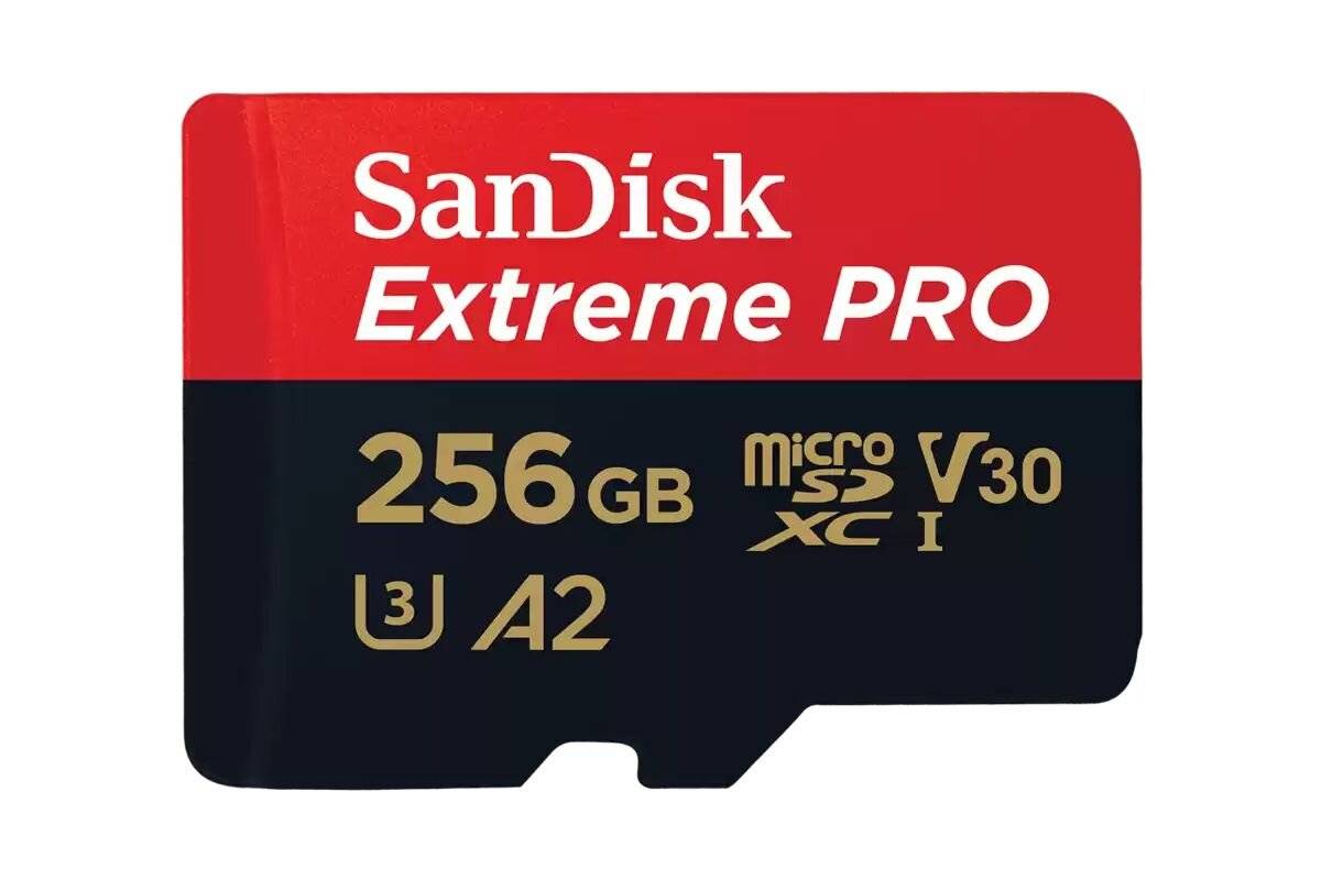 Extreme PRO 256 GB microSDXC (UHS-I U3, Class 10, V30, A2)