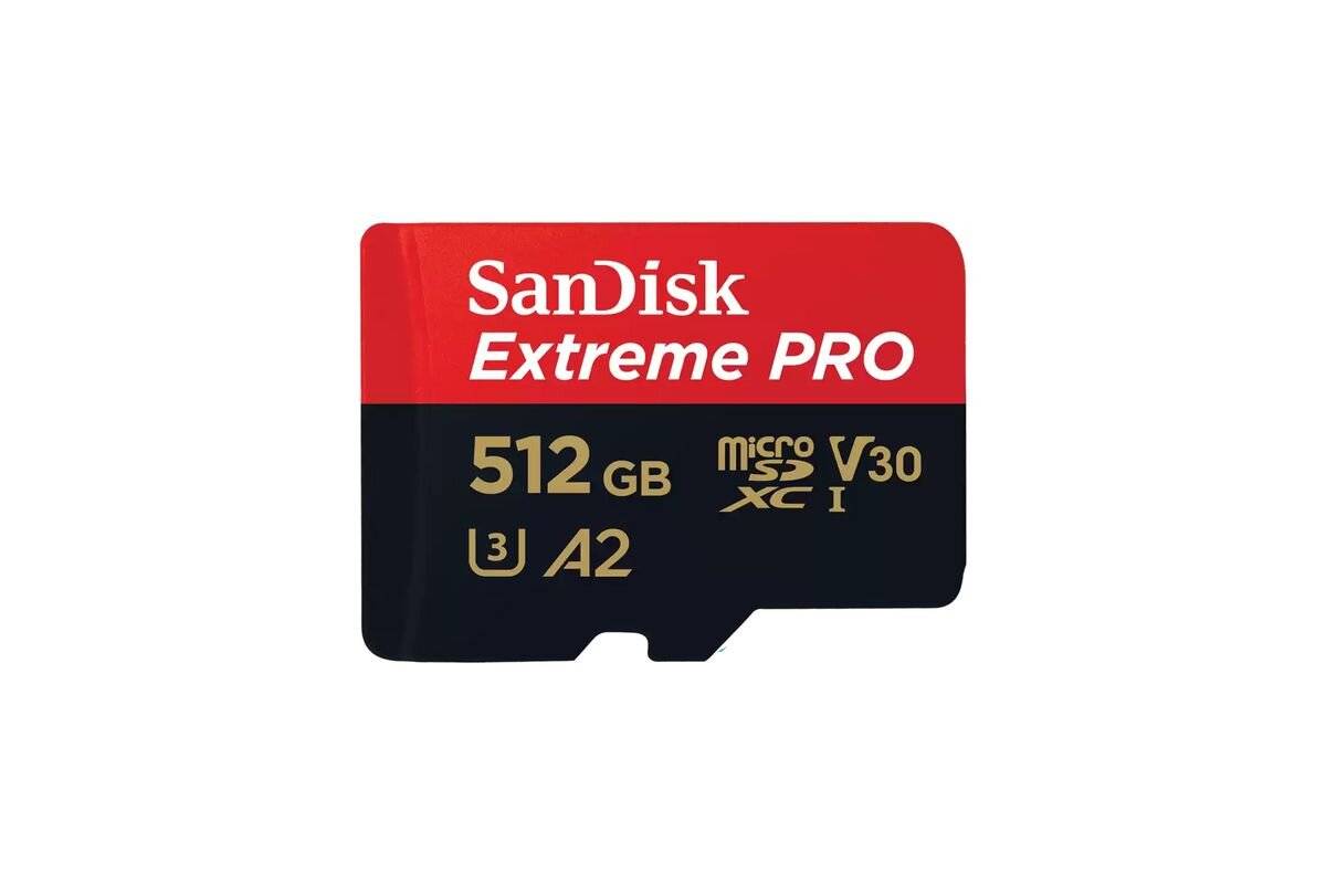 Extreme PRO 512 GB microSDXC (UHS-I U3, Class 10, V30, A2)