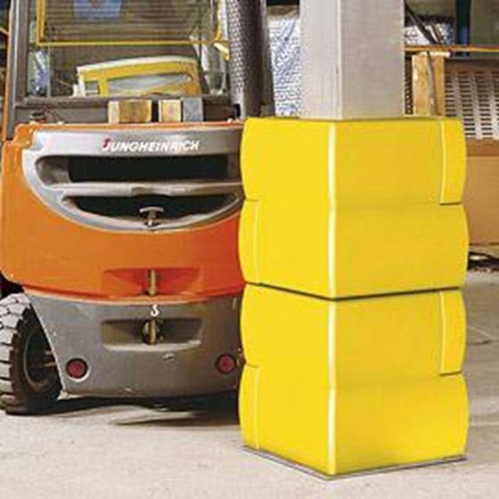 Anfahrschutzsystem Pfeileranfahrschutz, Pfeiler 300, 300x300mm, Höhe 500mm, 2 Stück, Gelb