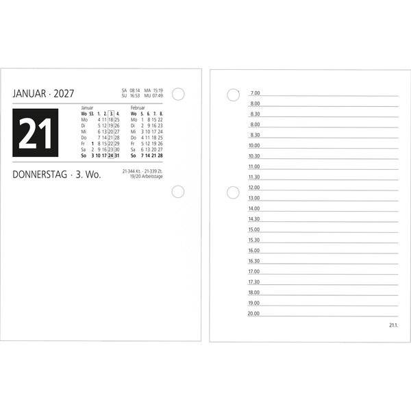 Umlegekalender-Ersatzblock 8x10,8cm 2027