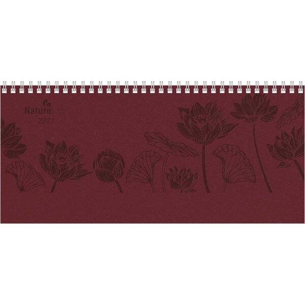Tischquerkalender 114 Nature Line 29,7x10,5cm 1 Woche/2 Seiten Flower 2027
