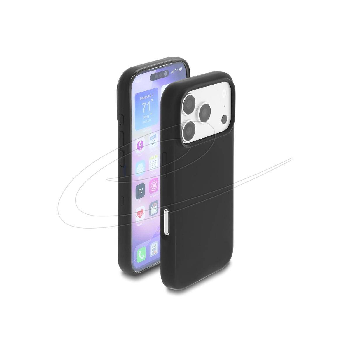 Delock Schutzhülle für iPhone 17 Pro kompatibel mit MagSafe aus Soft-Touch Silikon schwarz