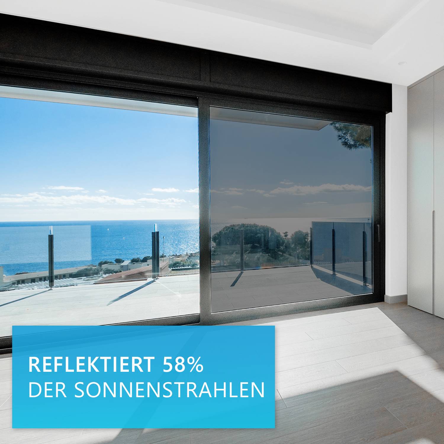NYVI Sonnenschutz Fensterfolie NYVIScreen 76 x 600 cm Spiegelfolie