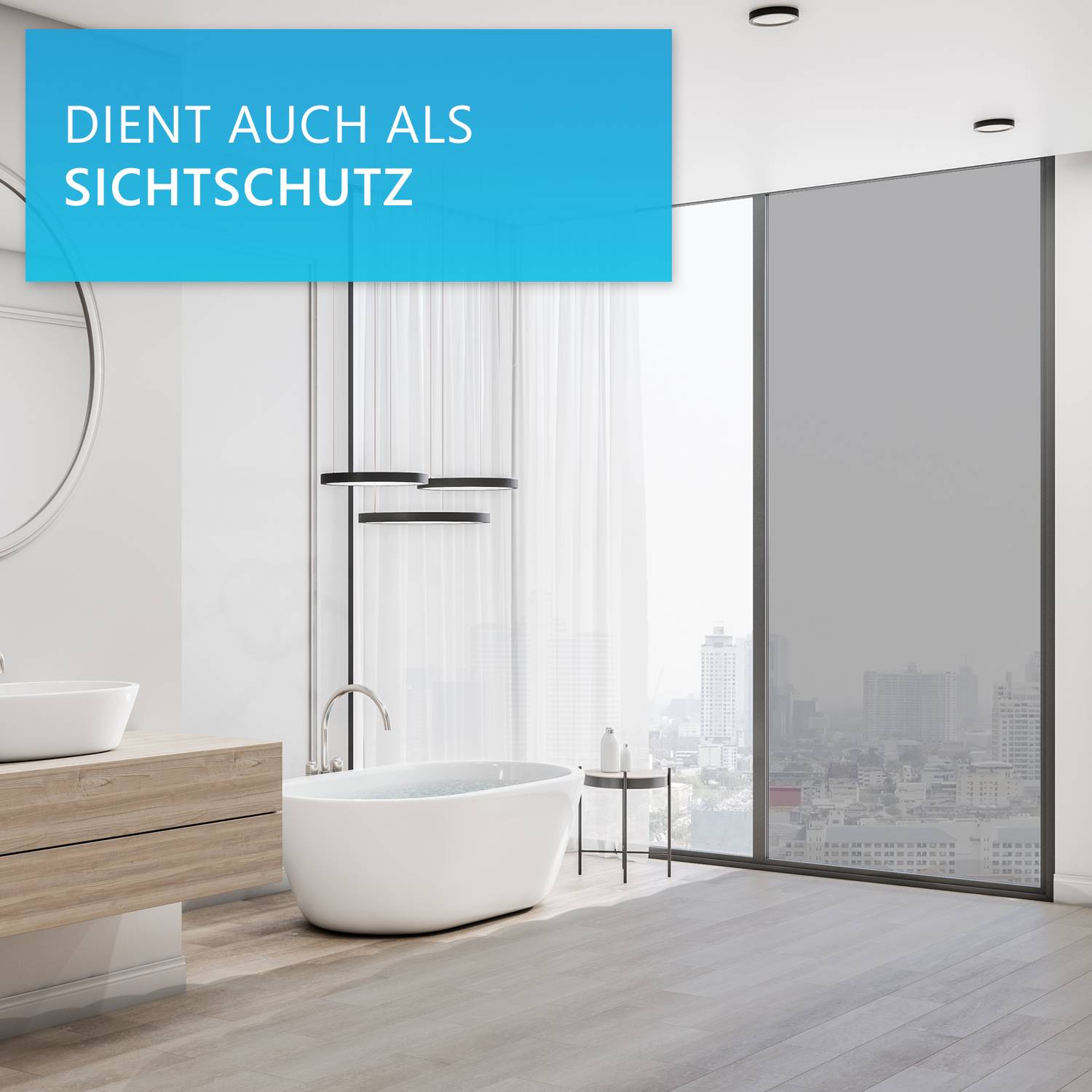 NYVI Sonnenschutz Fensterfolie NYVIScreen 76 x 300 cm Spiegelfolie