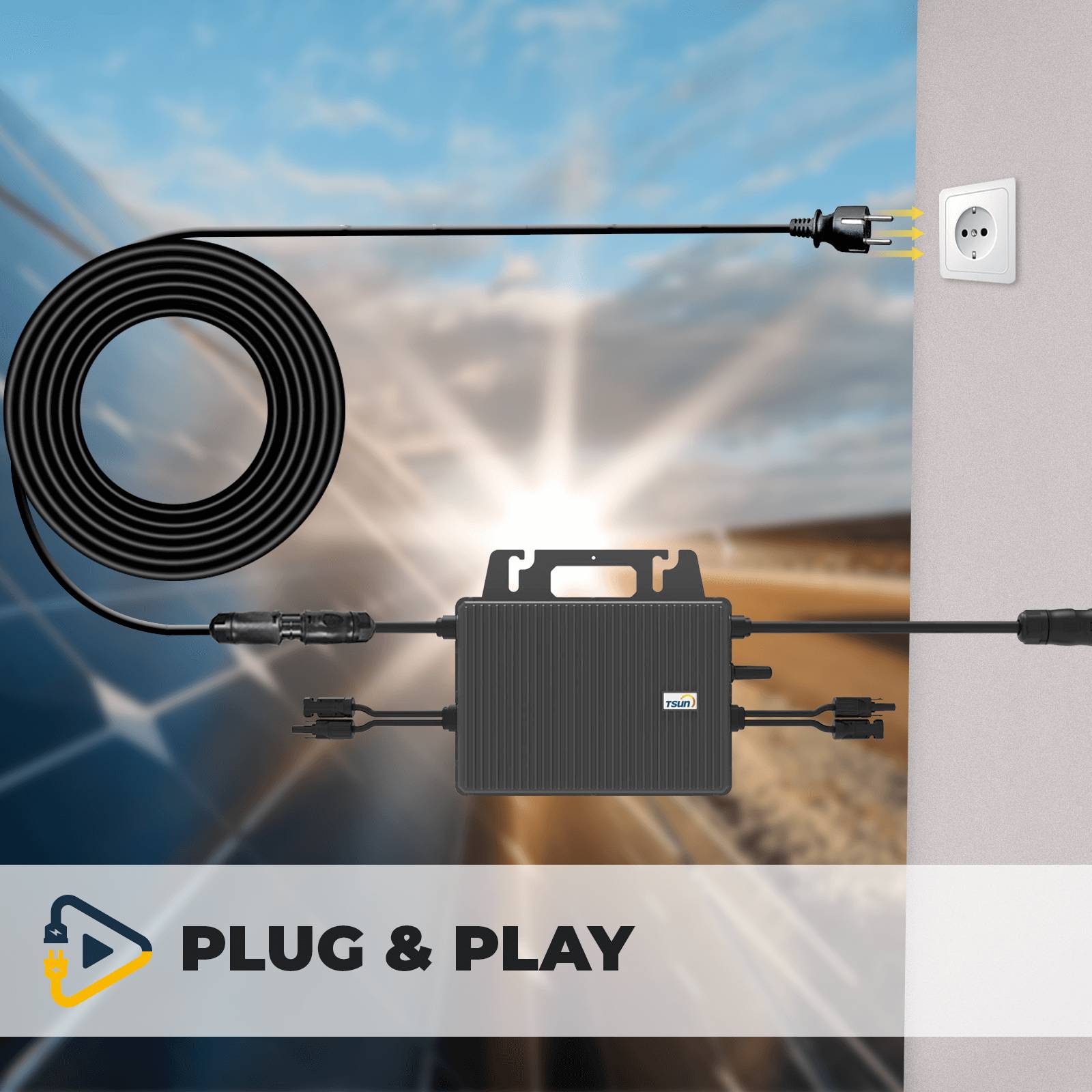 920 / 800 Watt mit TSUN Wechselrichter inkl. Anschlusskabel
