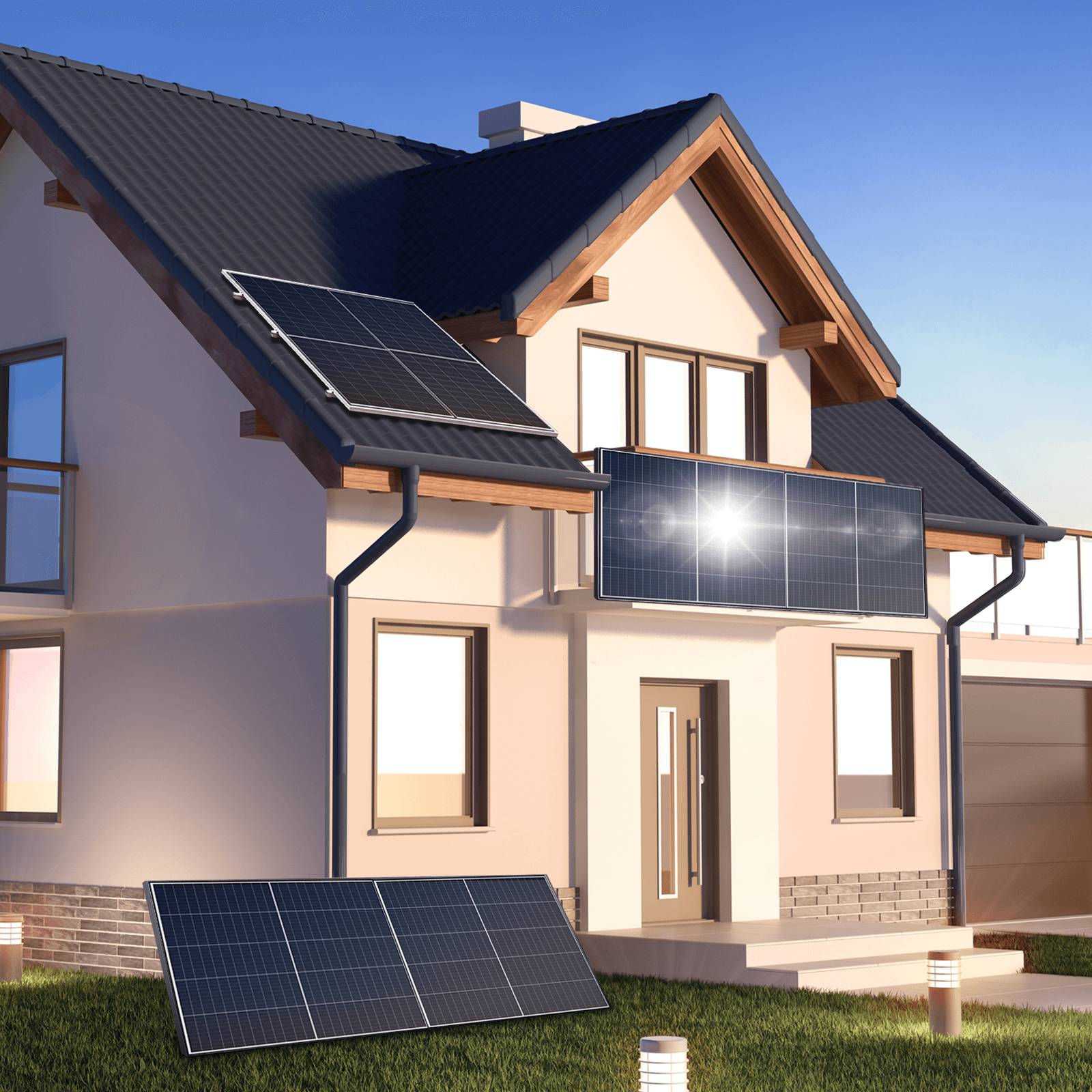 920 / 800 Watt mit ECOFLOW Wechselrichter inkl. Anschlusskabel