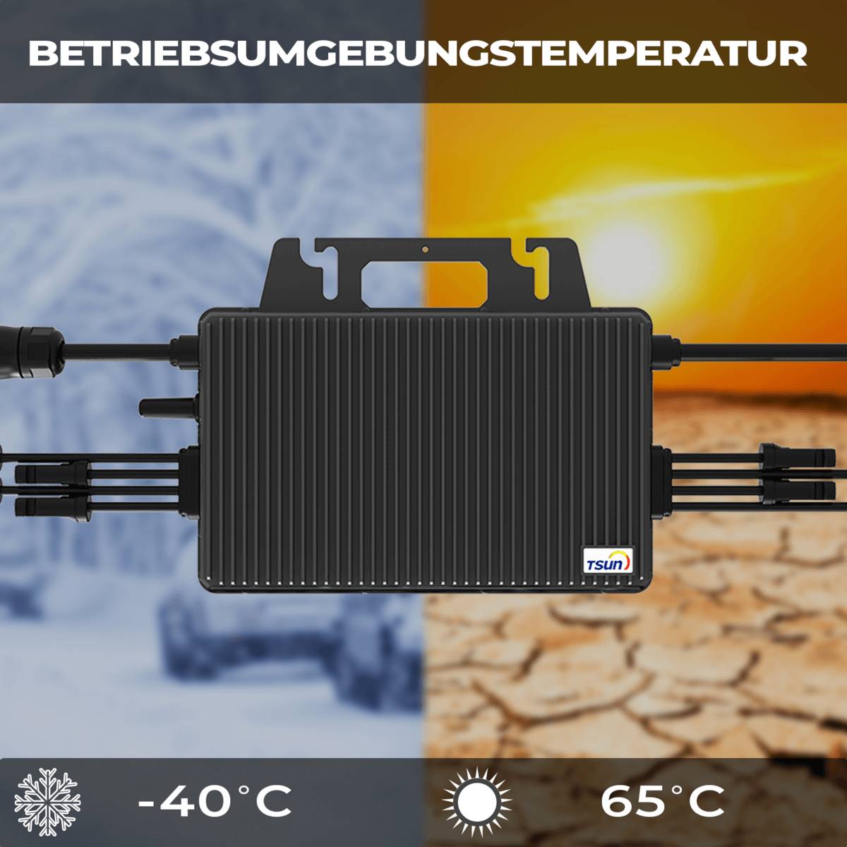 2000 / 2000 Watt mit TSUN TSOL-MS2000 Wechselrichter inkl. Anschlusskabel