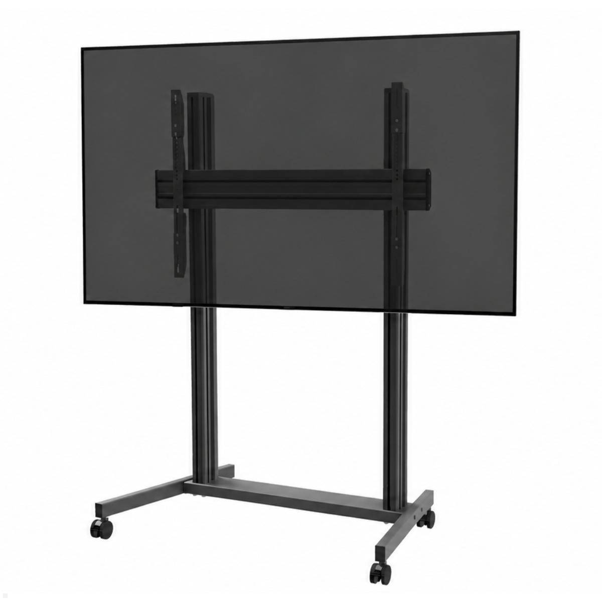 Edbak TRE200 höhenverstellbarer Displaywagen mit Rollen 75 bis 105 Zoll, schwarz