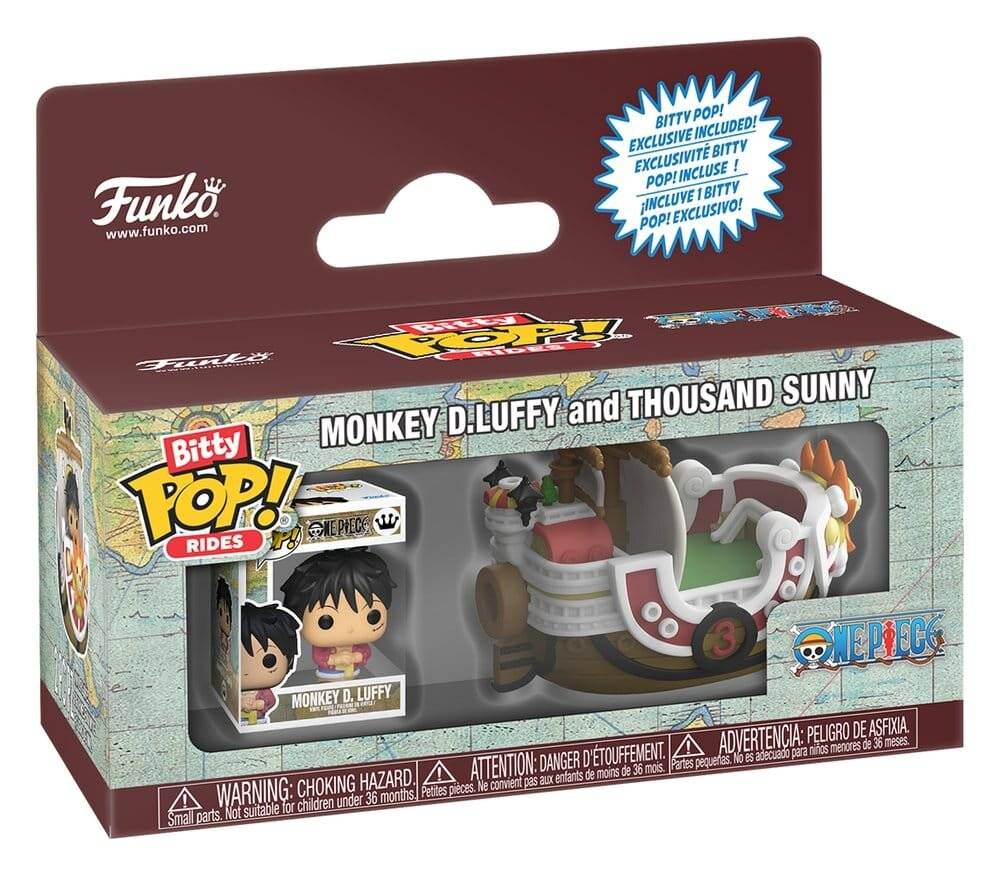 Bitty POP-Figur Ride One Pice Monkey D.Ruffy und Thousand Sunny