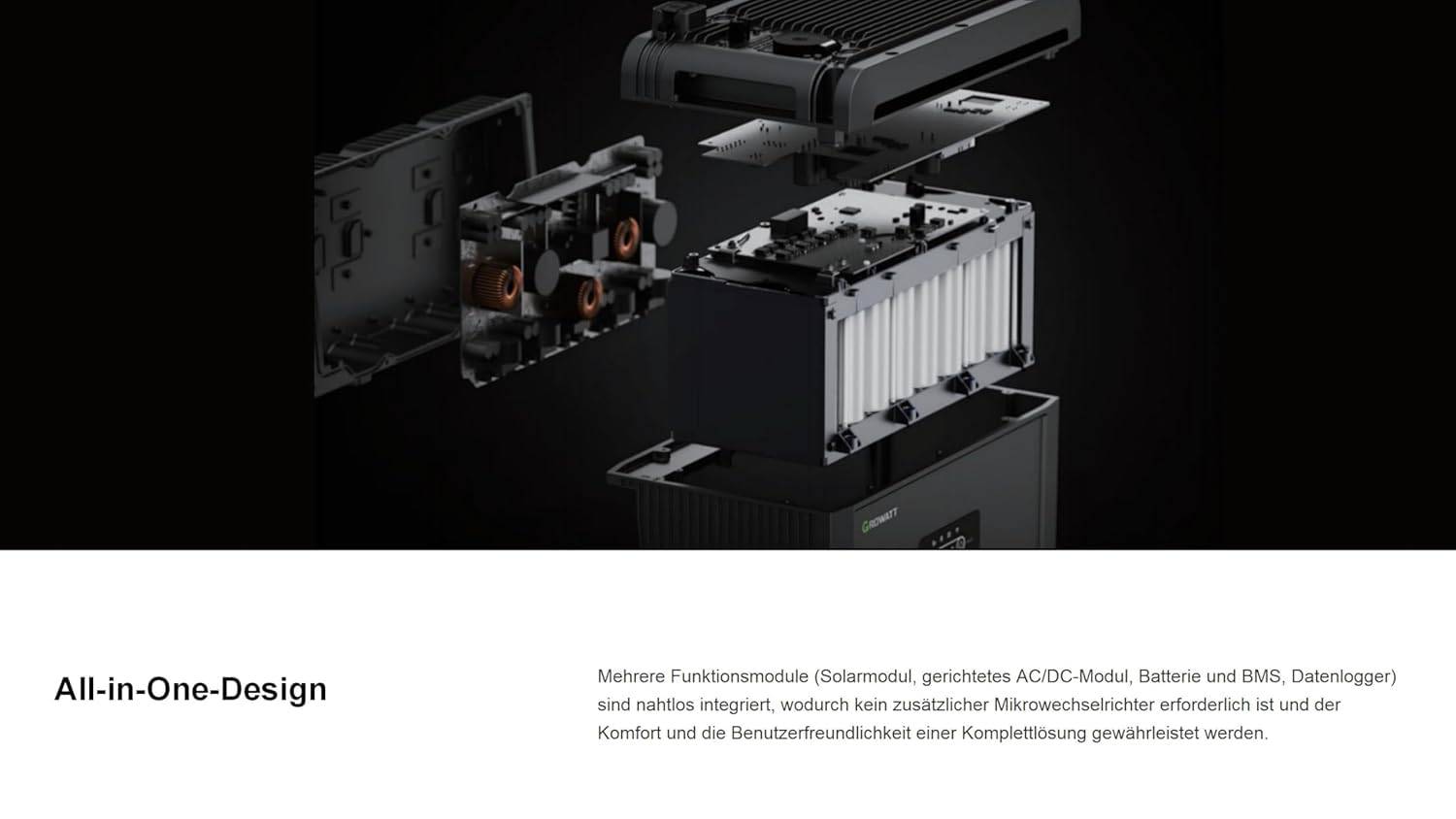 Growatt NEXA 2000 All-in-One Balkonkraftwerk Speicher 2048Wh LiFePO4 800W 2600W PV MPPT