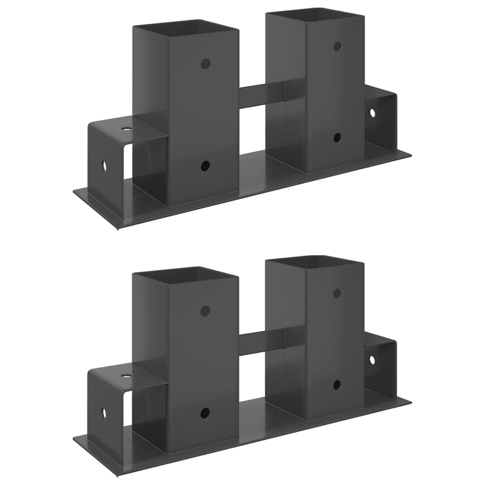 Hilfsmittel für Holzstapel 2 pcs Anthrazit 34 x 10 x 15 cm Stahl
