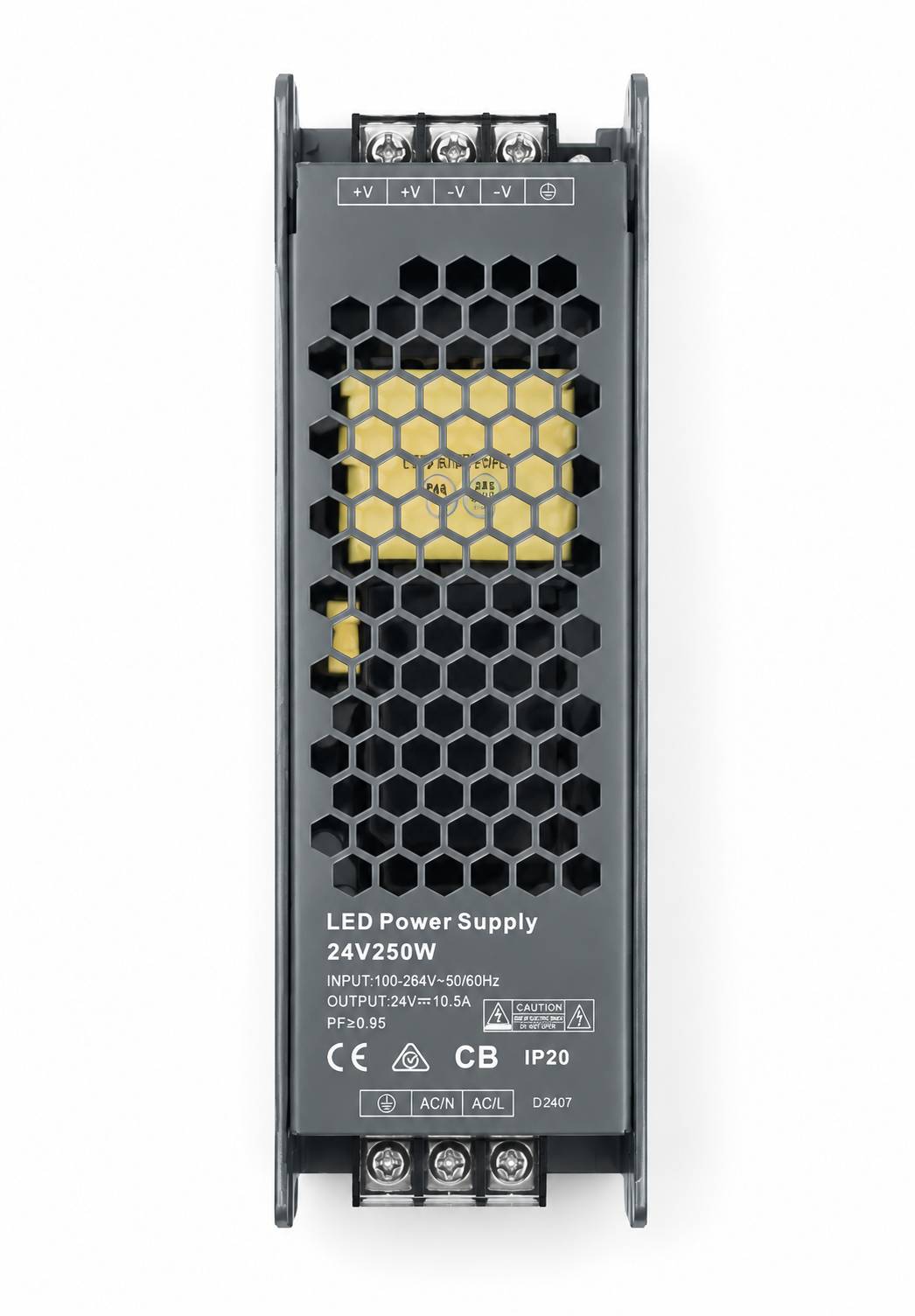 Kaiser Electronics YSD LED Treiber 24V 250W, aktivem PFC, kompakt, Schutzfunktionen, geprüft für LED-Streifen und Lichtsysteme