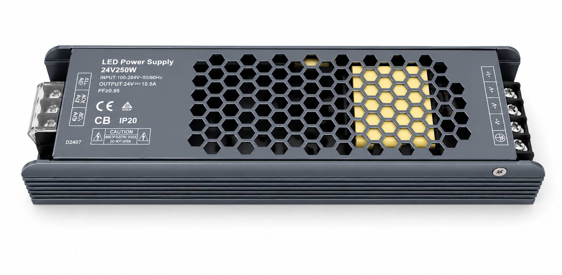 Kaiser Electronics YSD LED Treiber 24V 250W, aktivem PFC, kompakt, Schutzfunktionen, geprüft für LED-Streifen und Lichtsysteme