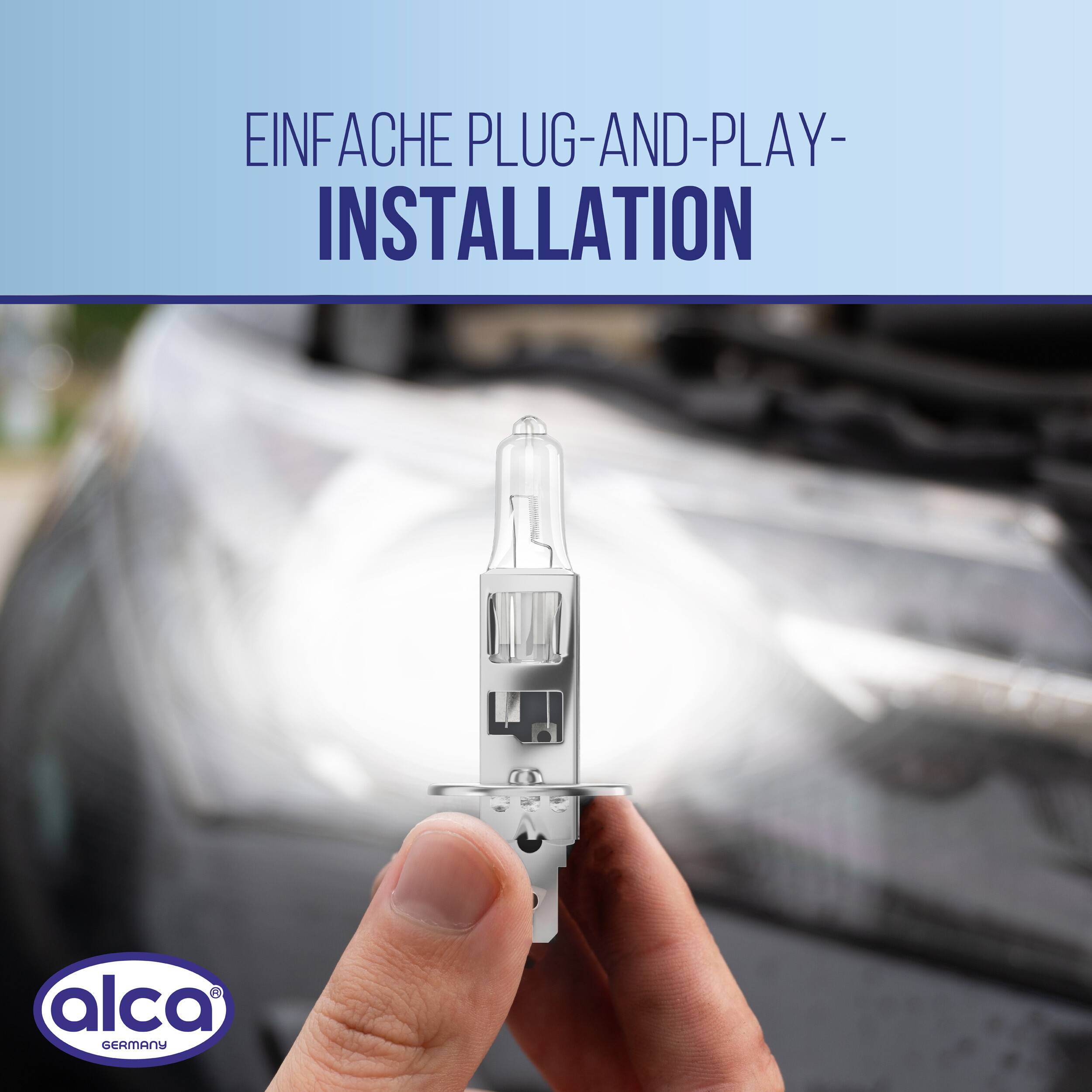 alca® H1 Halogenlampe für LKW Scheinwerfer mit 1800 lm sowie 24 V 70 W