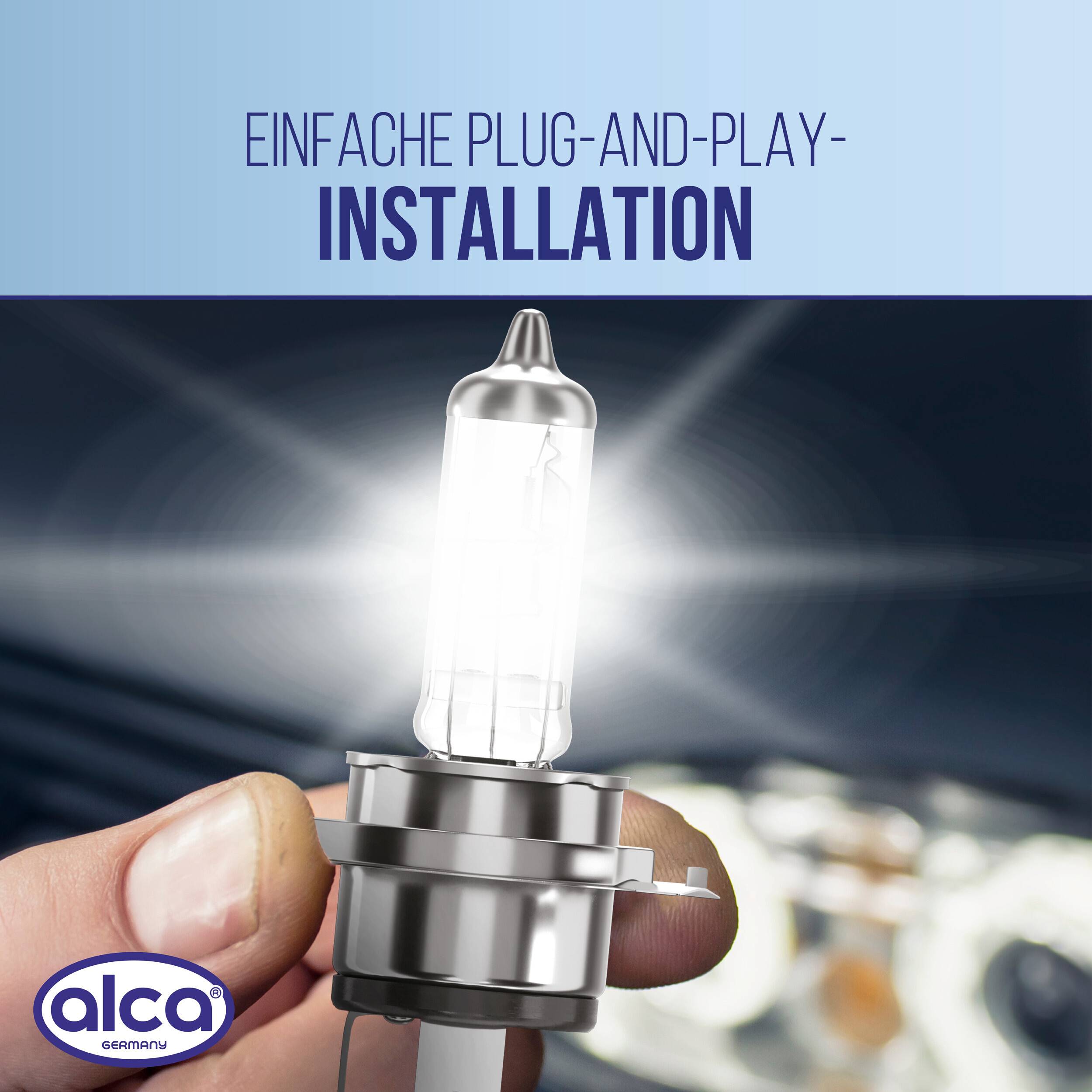 alca® H4 Halogenlampe für LKW Scheinwerfer mit 1800 lm sowie 24 V 75 W